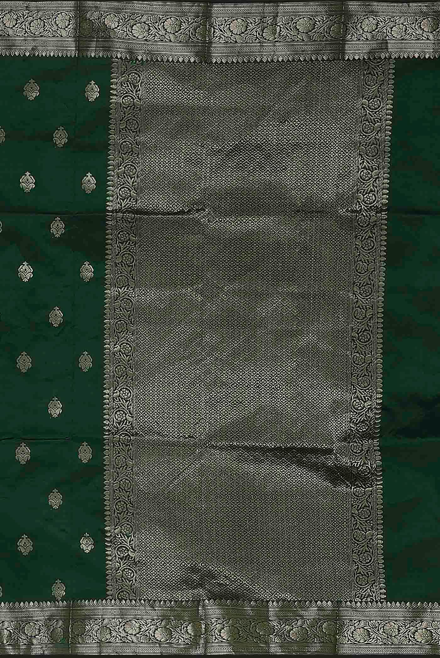 Green Banarasi Katan Silk Saree