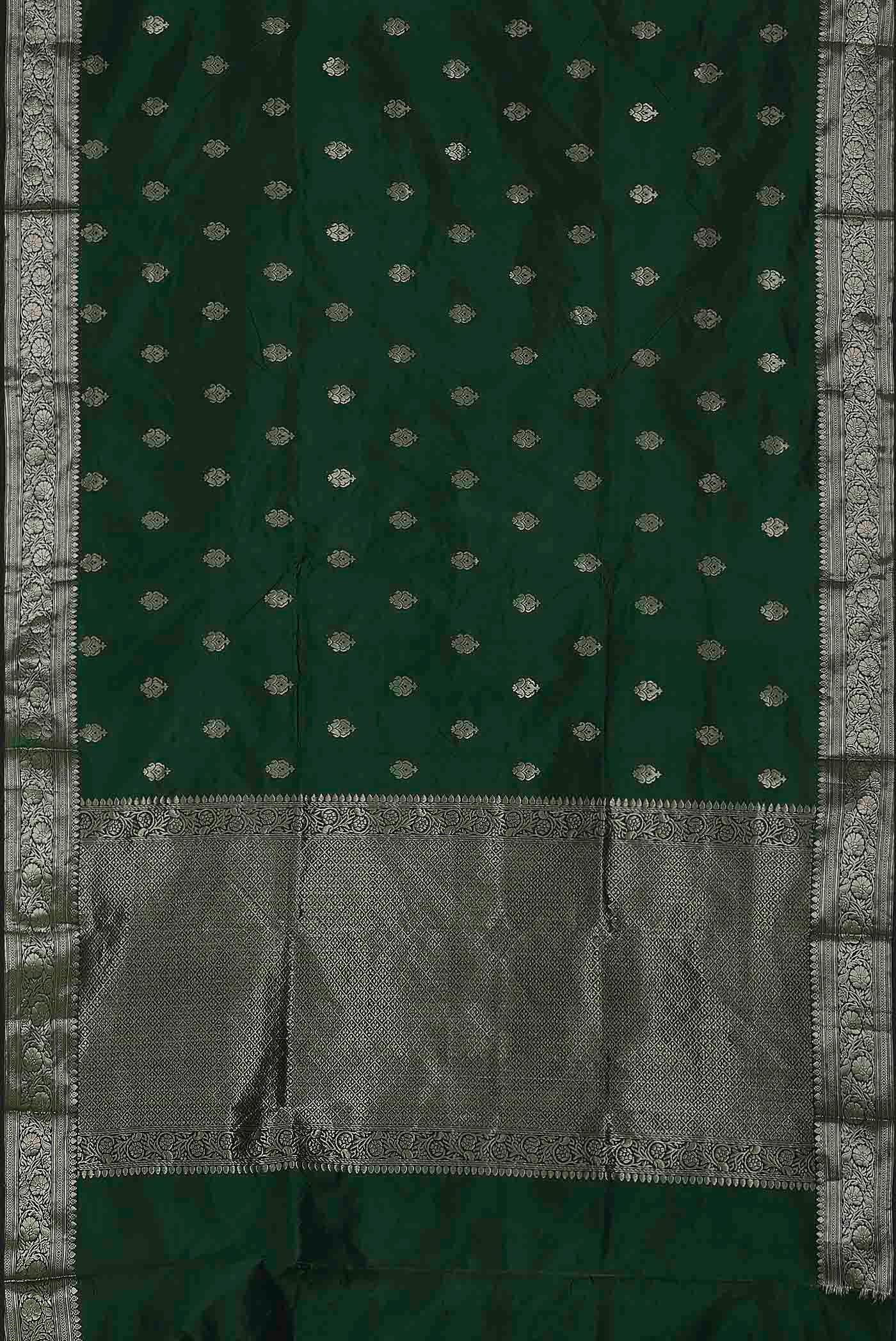 Green Banarasi Katan Silk Saree