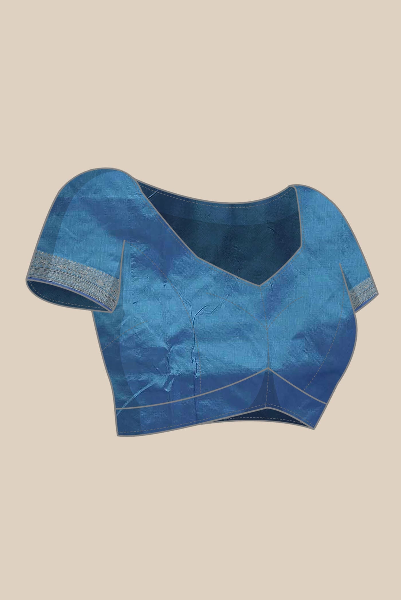 Blue Banarasi Katan Silk Saree