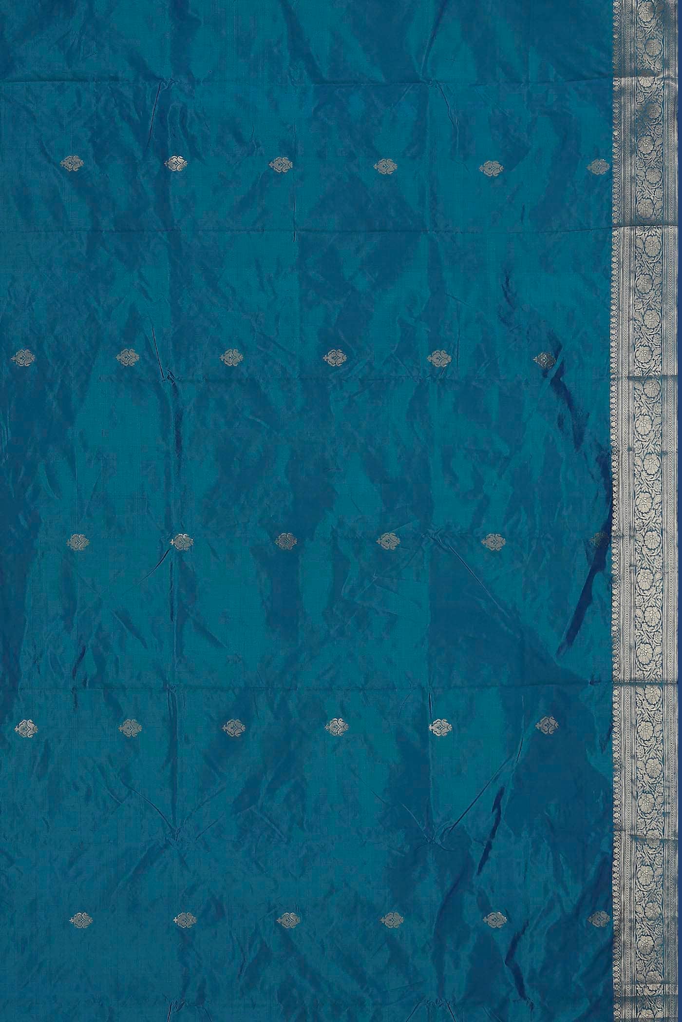 Blue Banarasi Katan Silk Saree