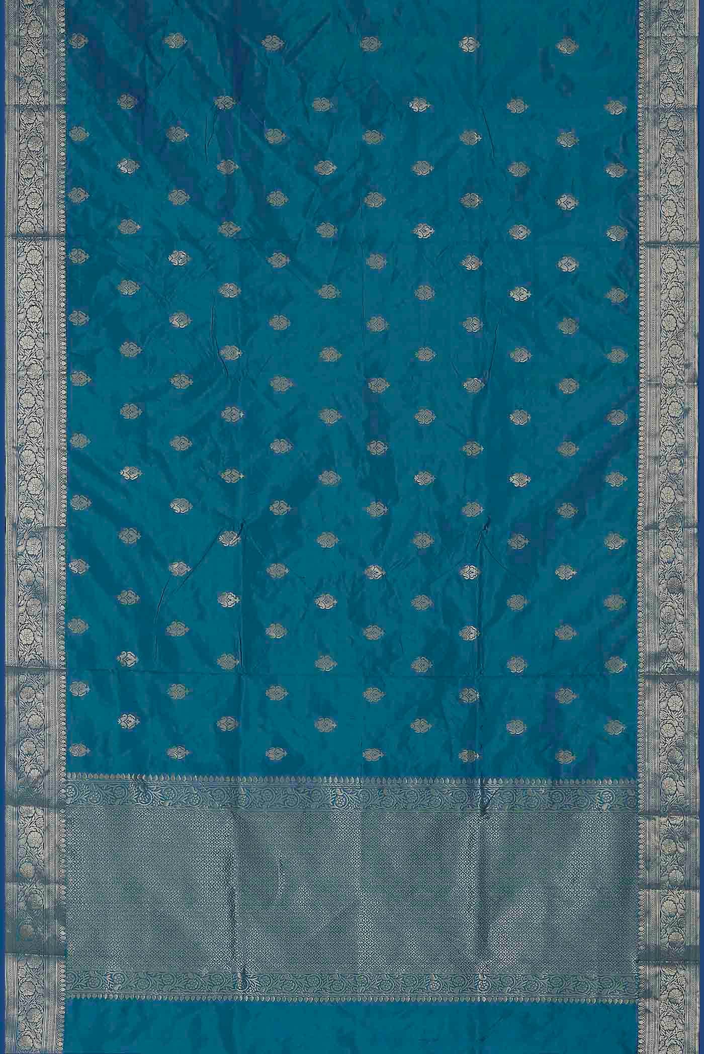Blue Banarasi Katan Silk Saree
