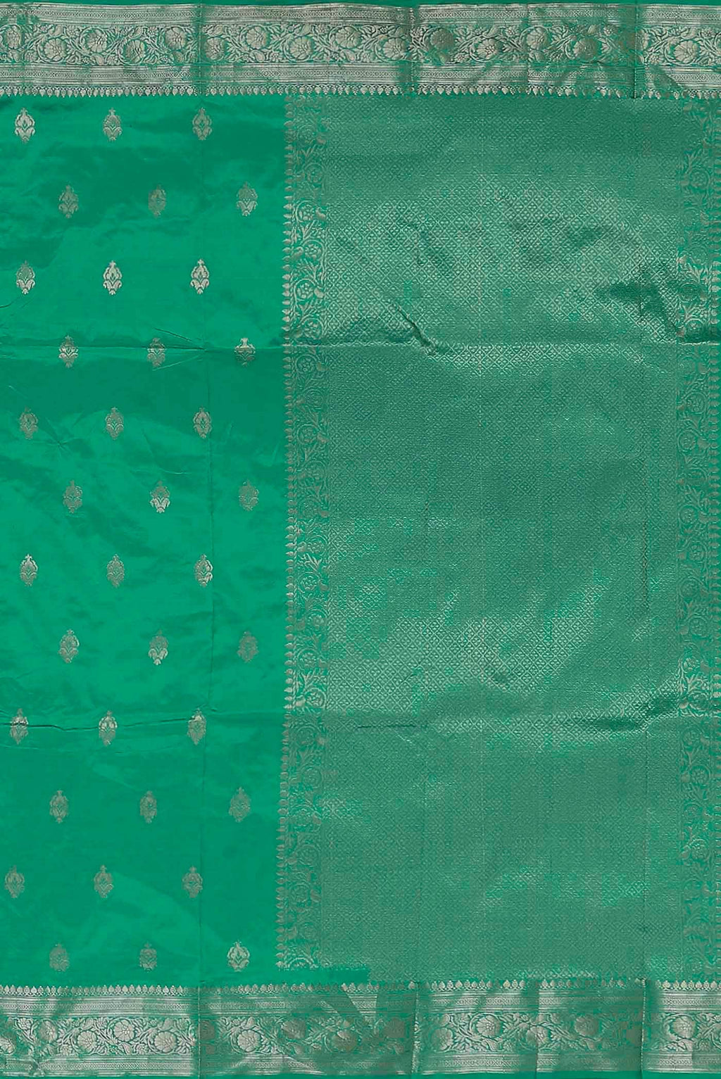 Green Banarasi Katan Silk Saree