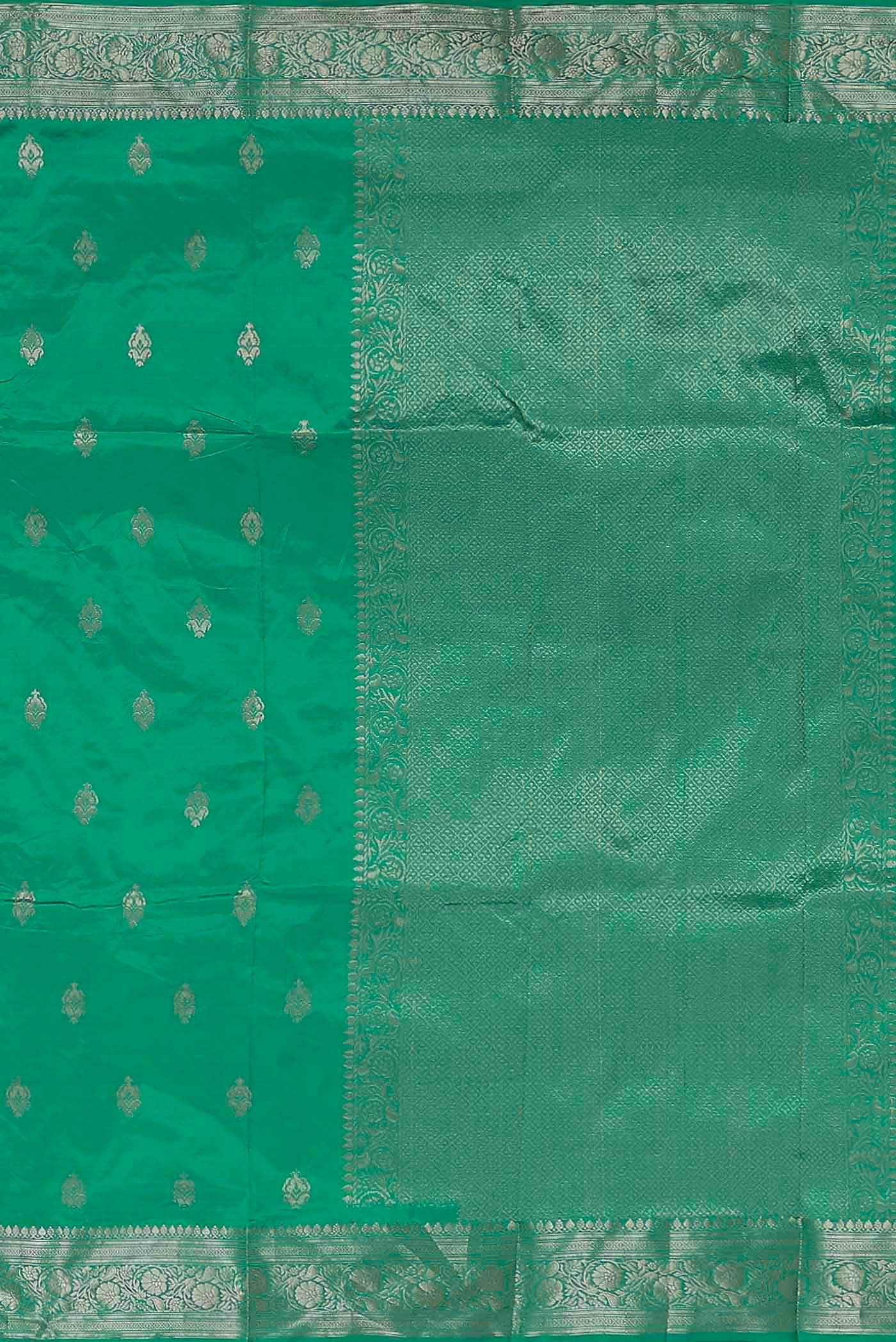 Green Banarasi Katan Silk Saree