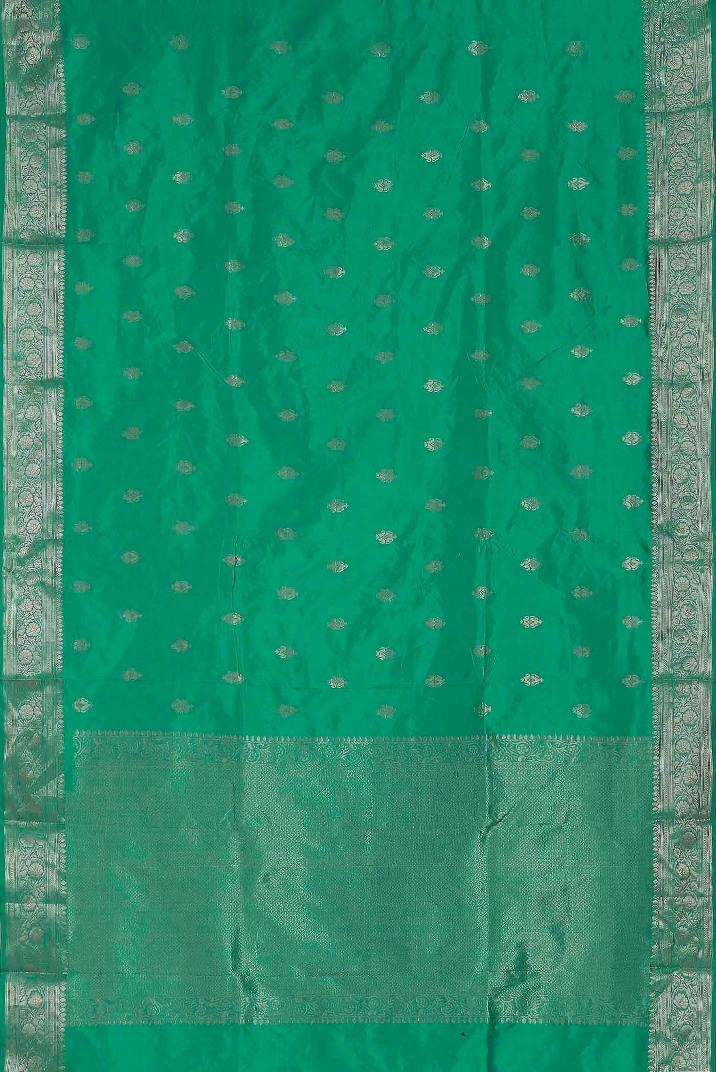 Green Banarasi Katan Silk Saree