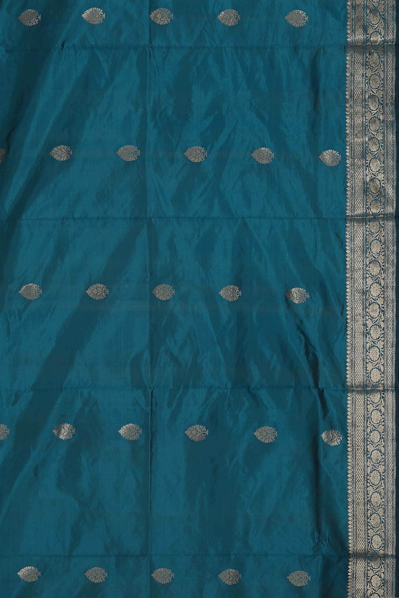 Blue Banarasi Katan Silk Saree