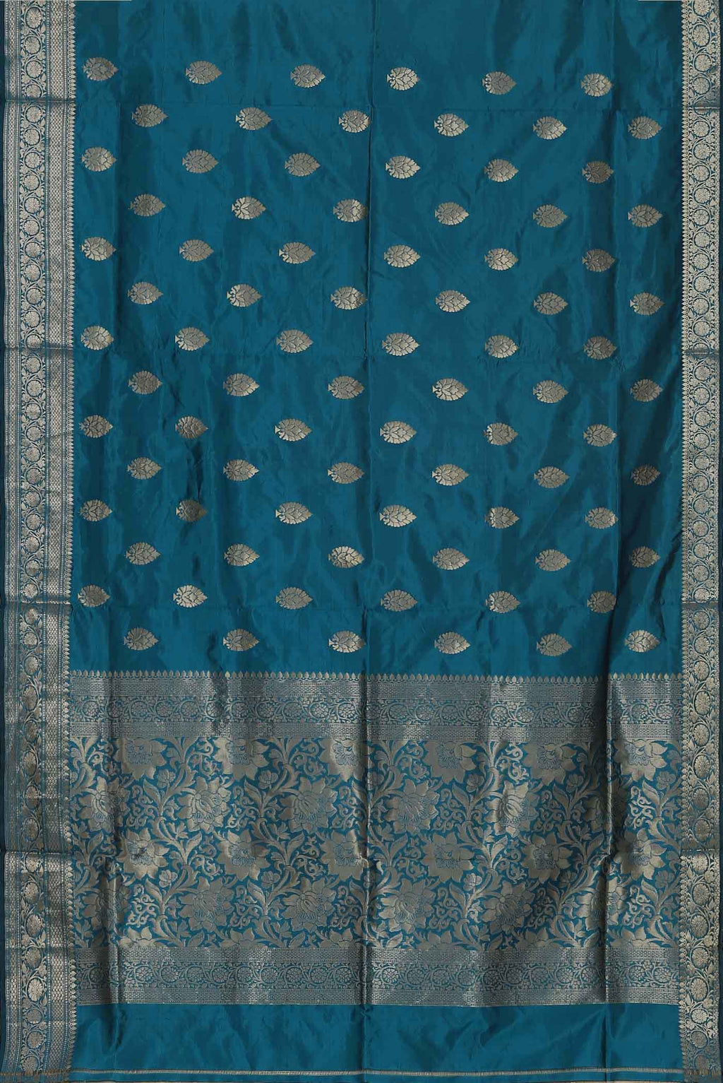 Blue Banarasi Katan Silk Saree