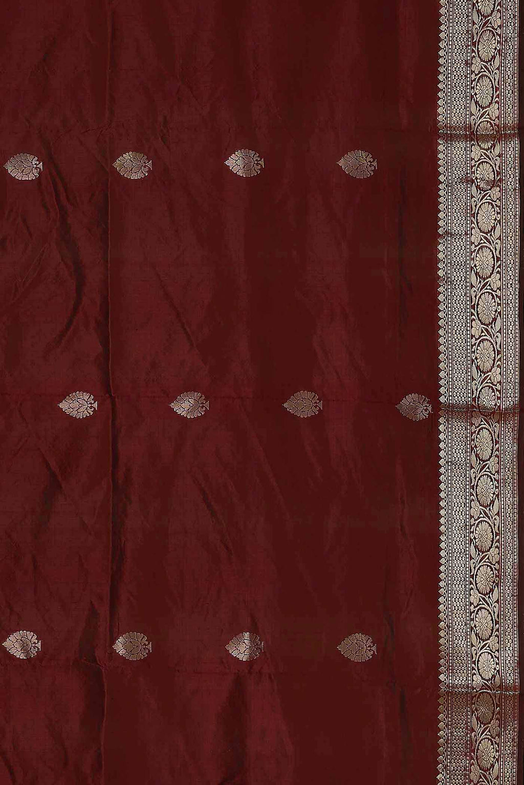 Maroon Banarasi Katan Silk Saree