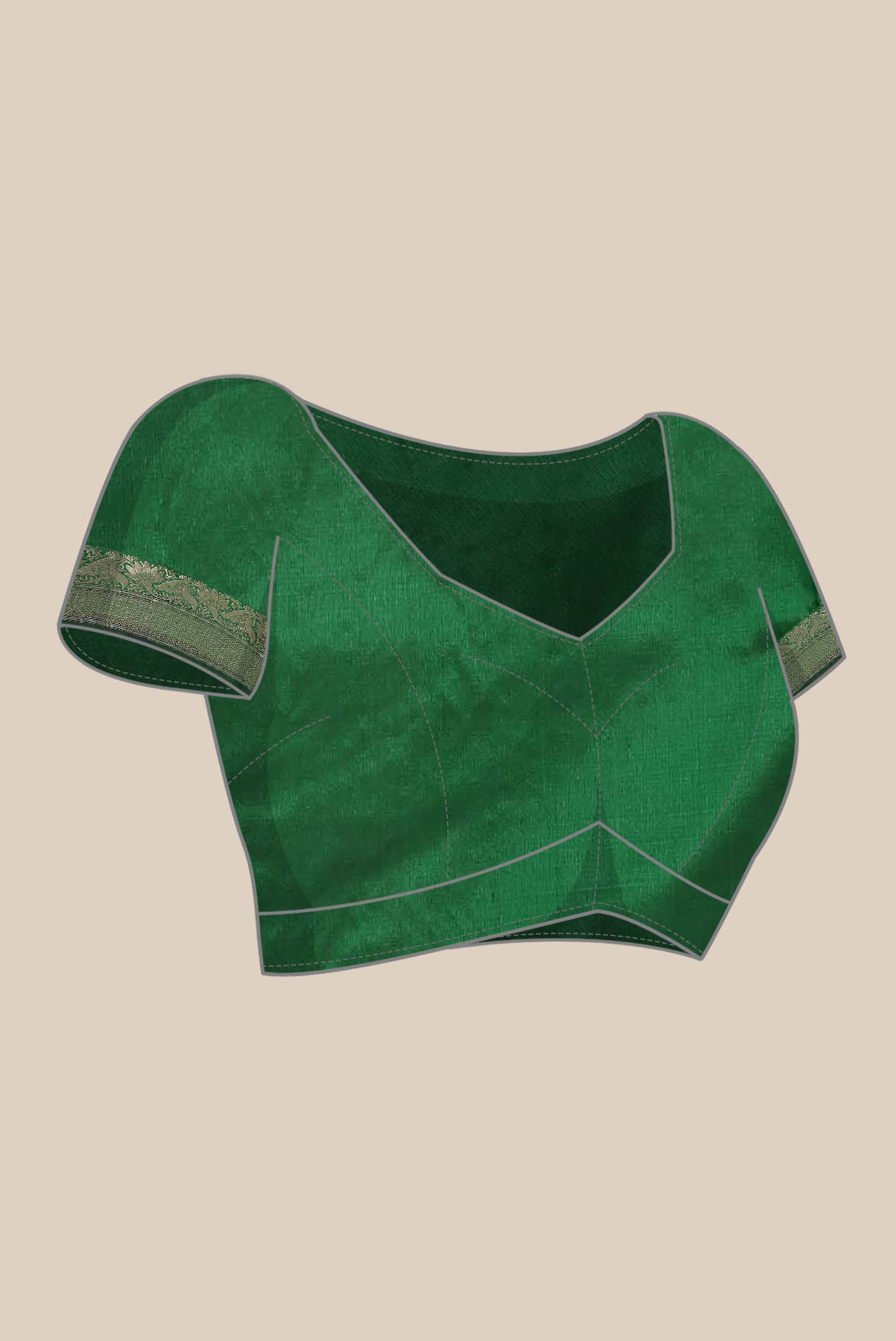 Green Banarasi Katan Silk Saree