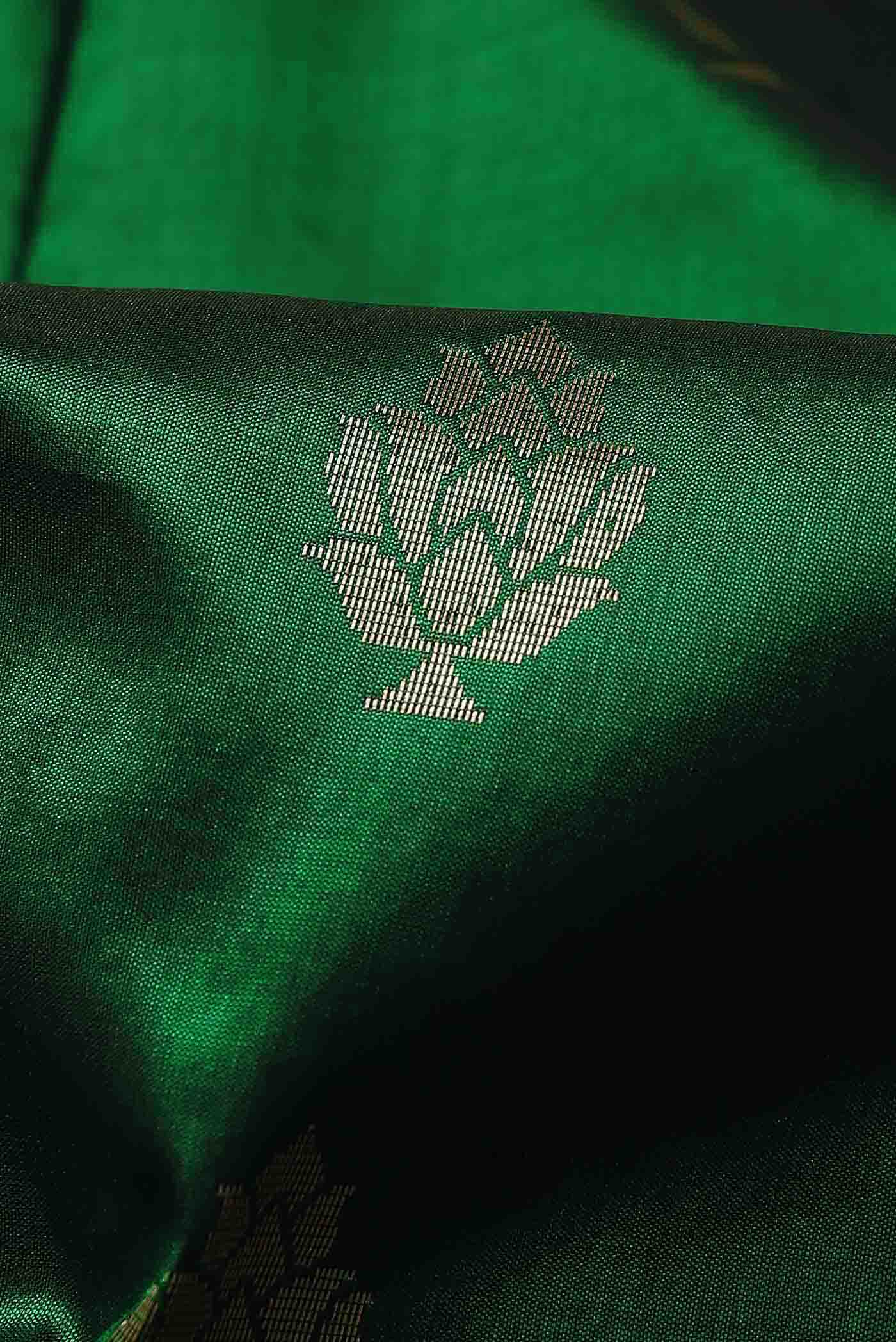 Green Banarasi Katan Silk Saree