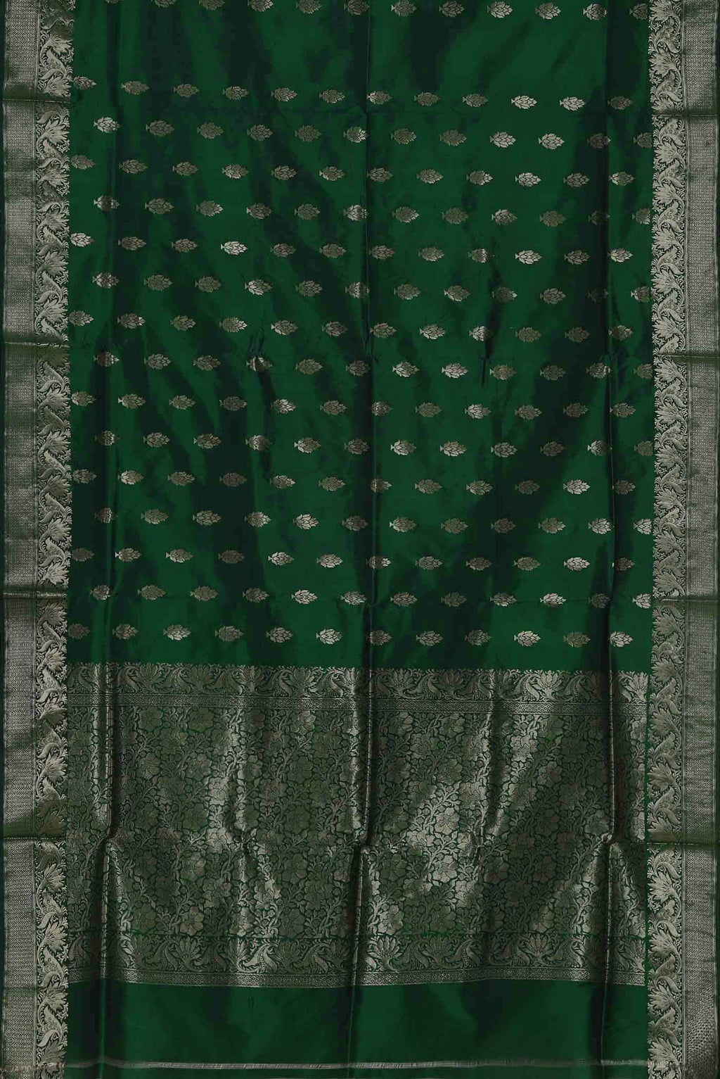 Green Banarasi Katan Silk Saree