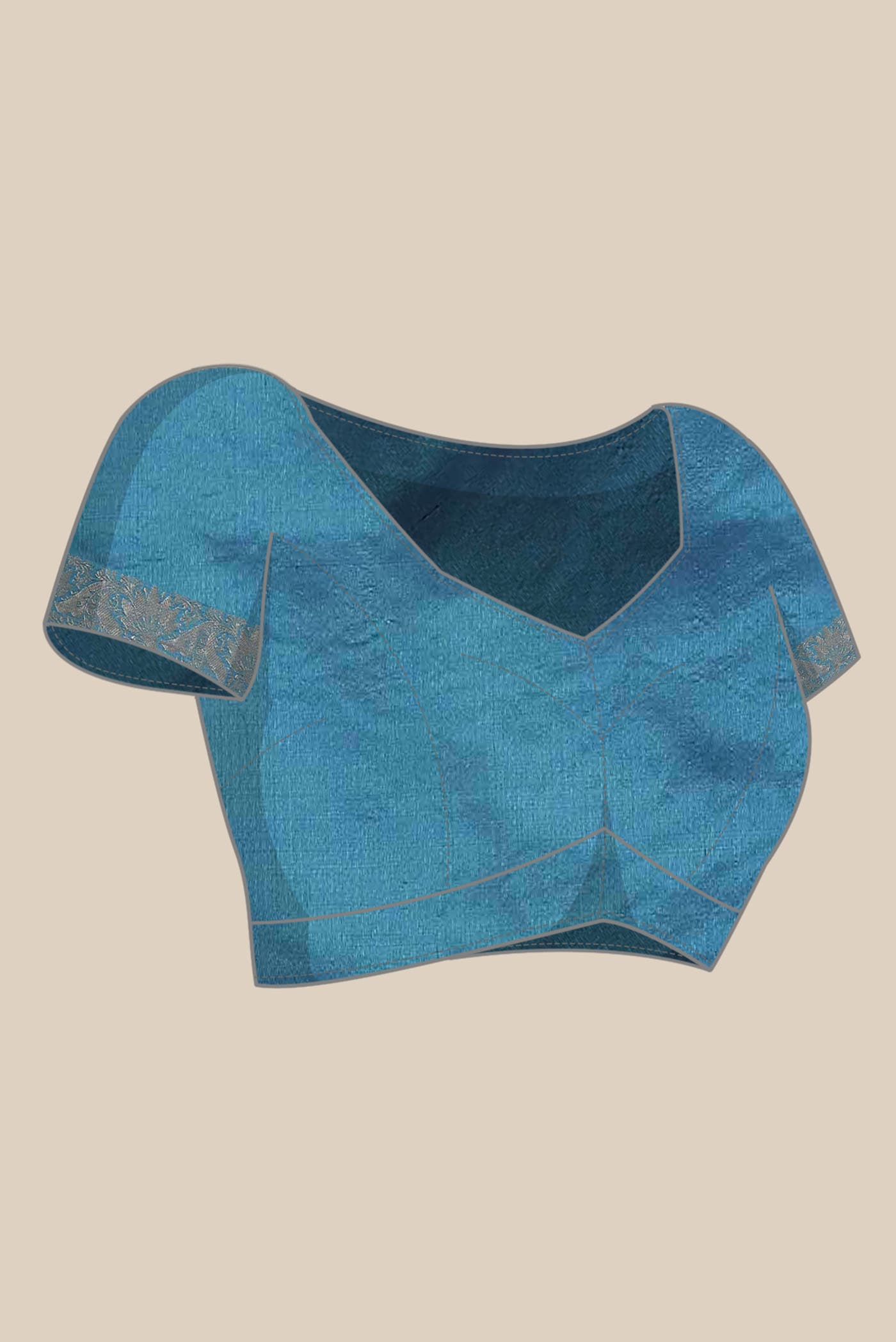 Blue Banarasi Katan Silk Saree