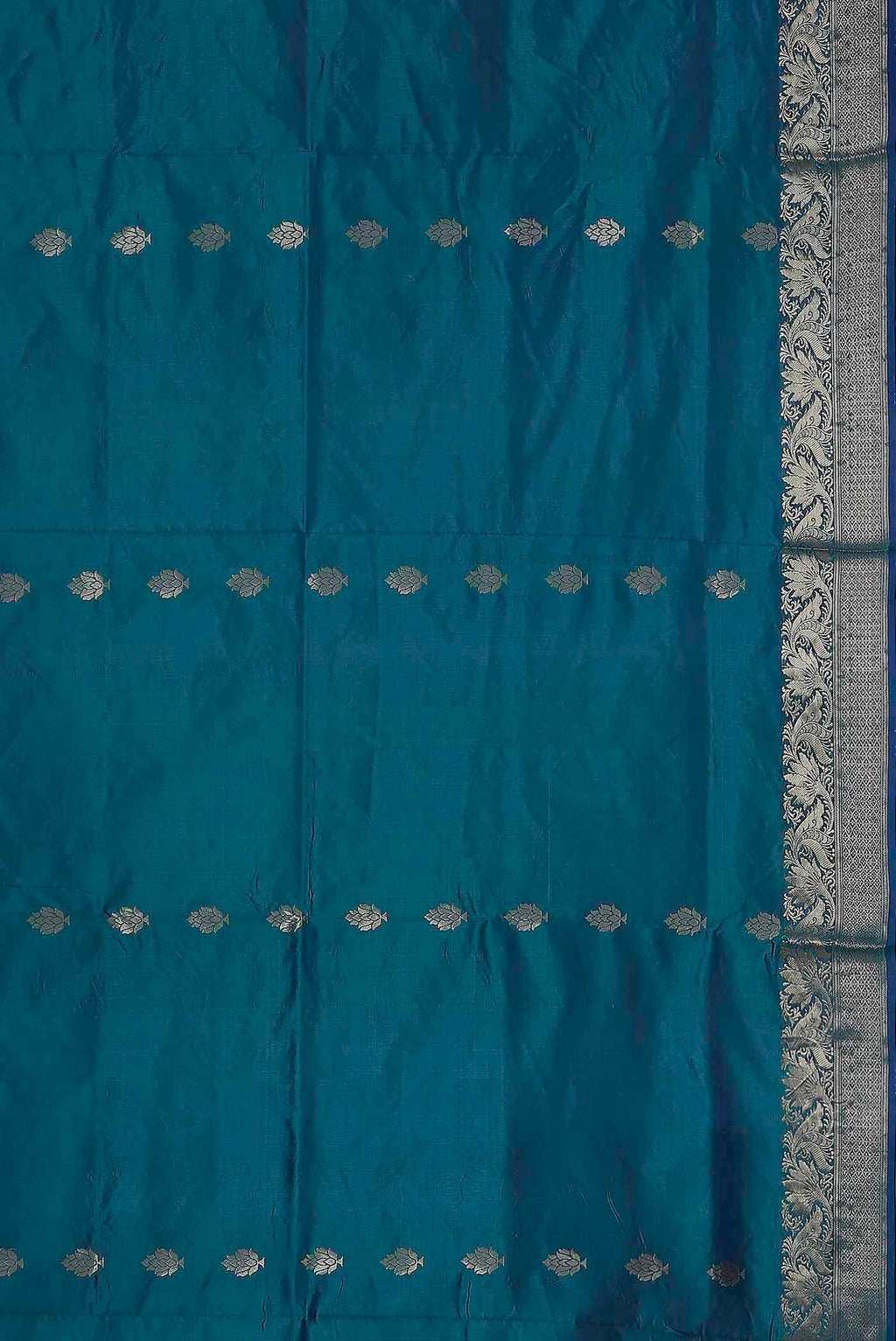 Blue Banarasi Katan Silk Saree