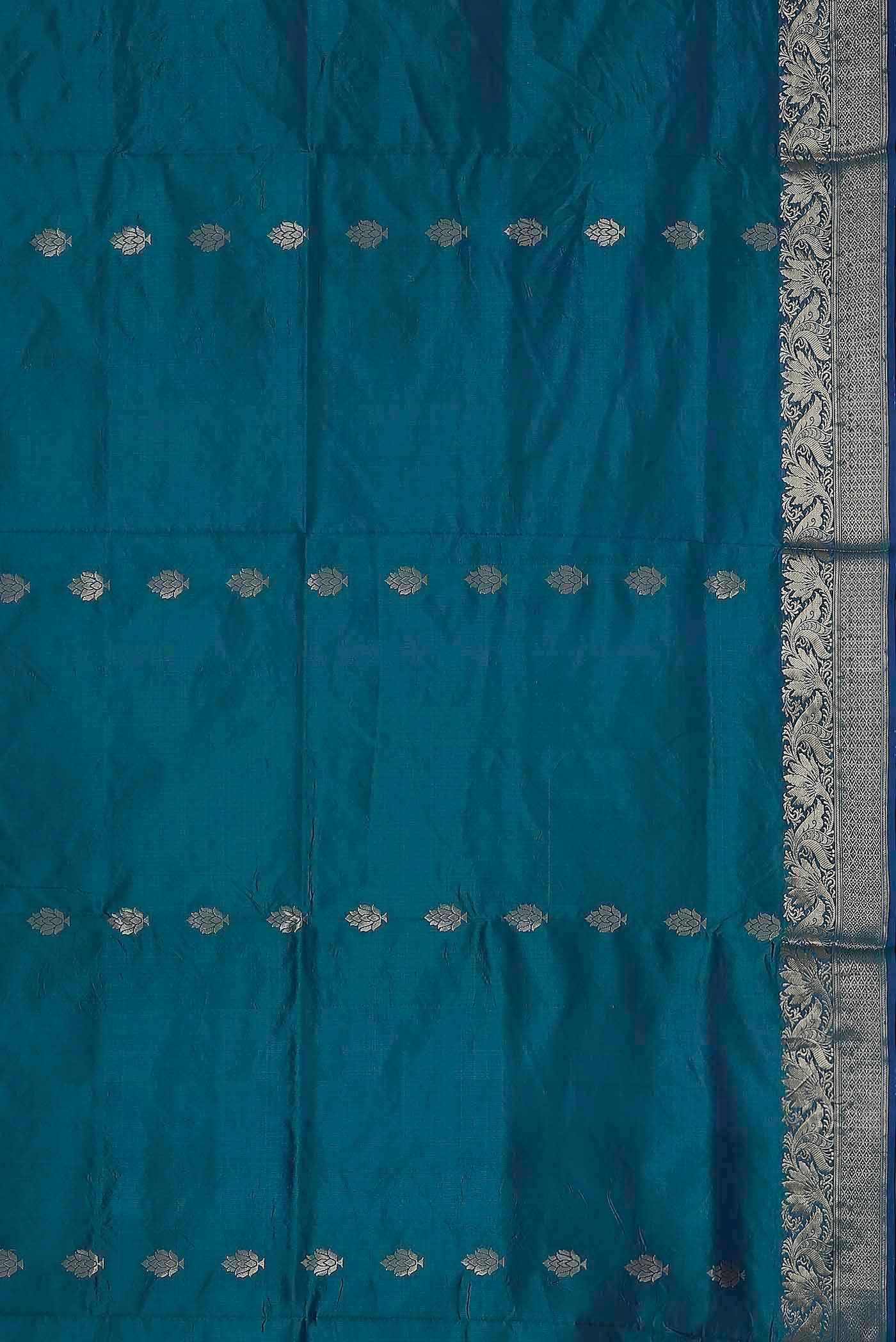 Blue Banarasi Katan Silk Saree