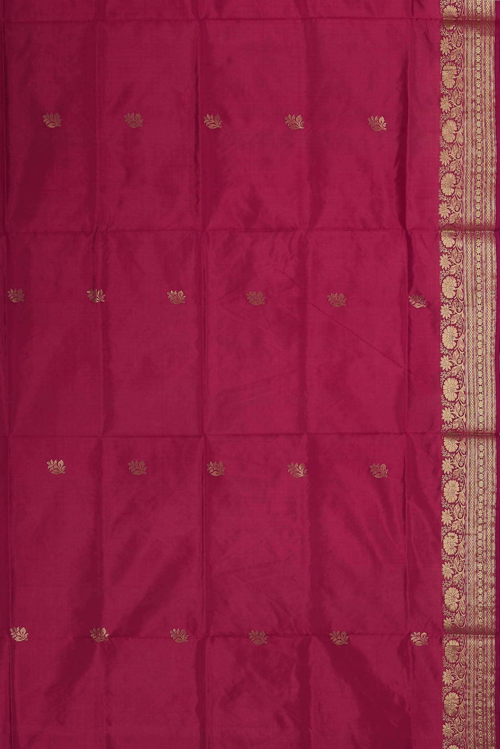 Dark Pink Banarasi Katan Silk Saree