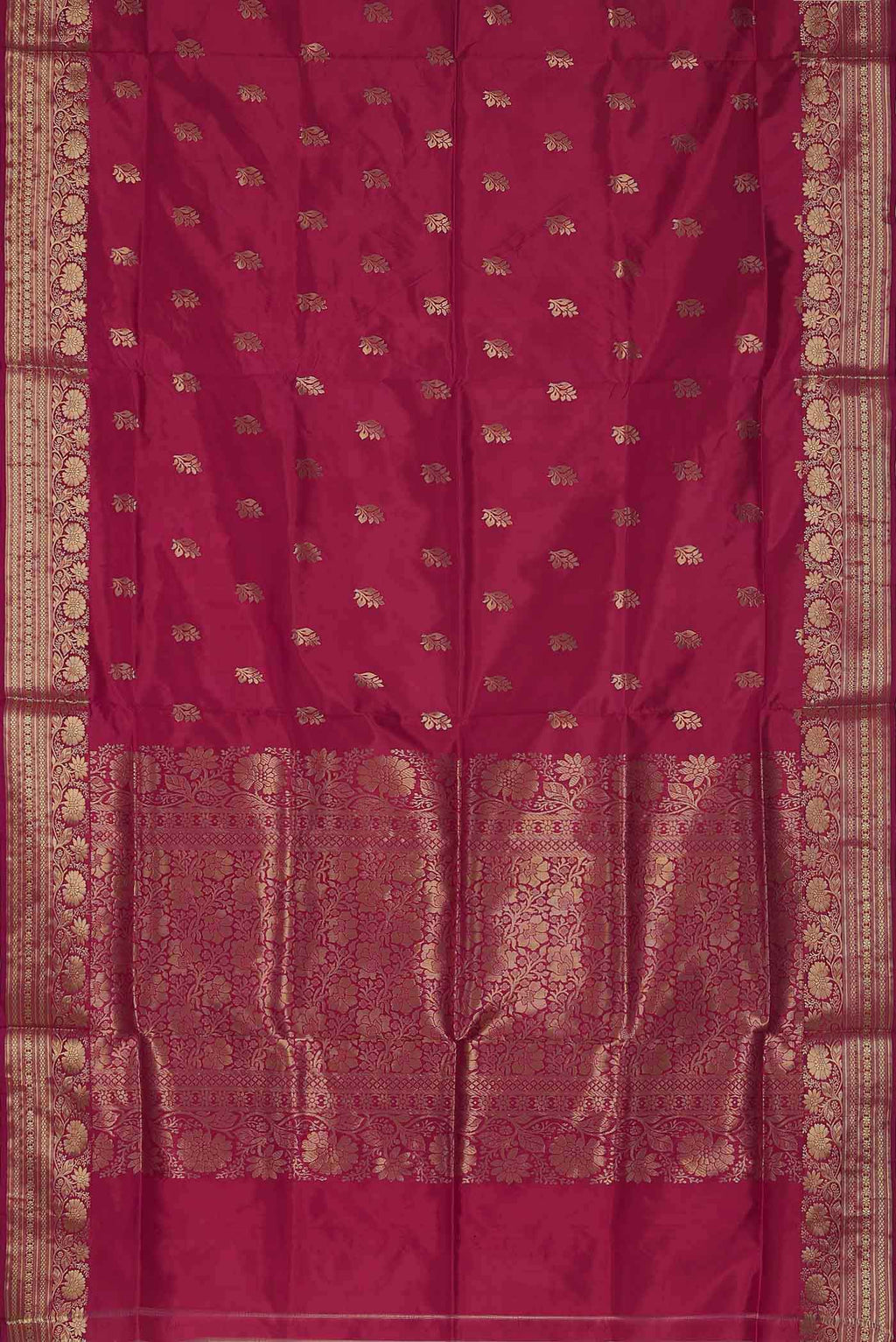 Dark Pink Banarasi Katan Silk Saree