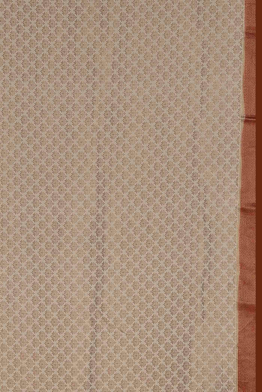 Cream Mysore Crepe Saree