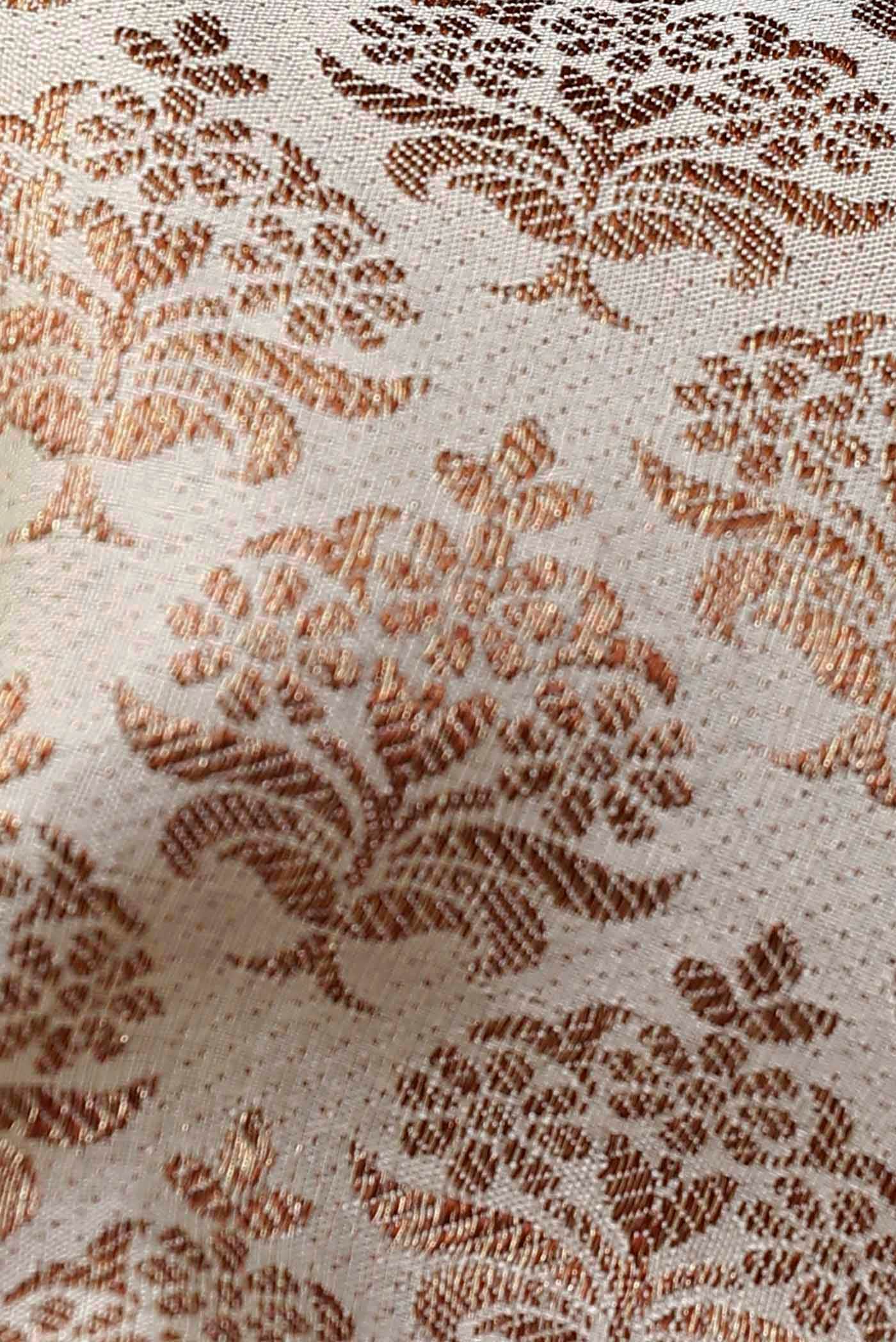 Cream Mysore Crepe Saree