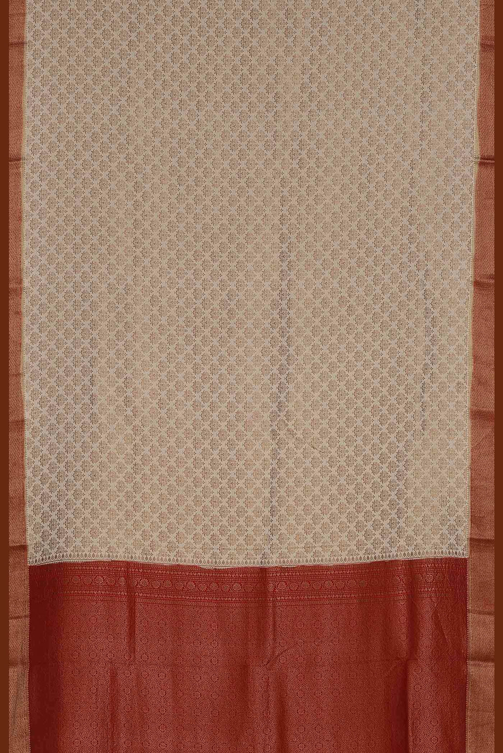 Cream Mysore Crepe Saree