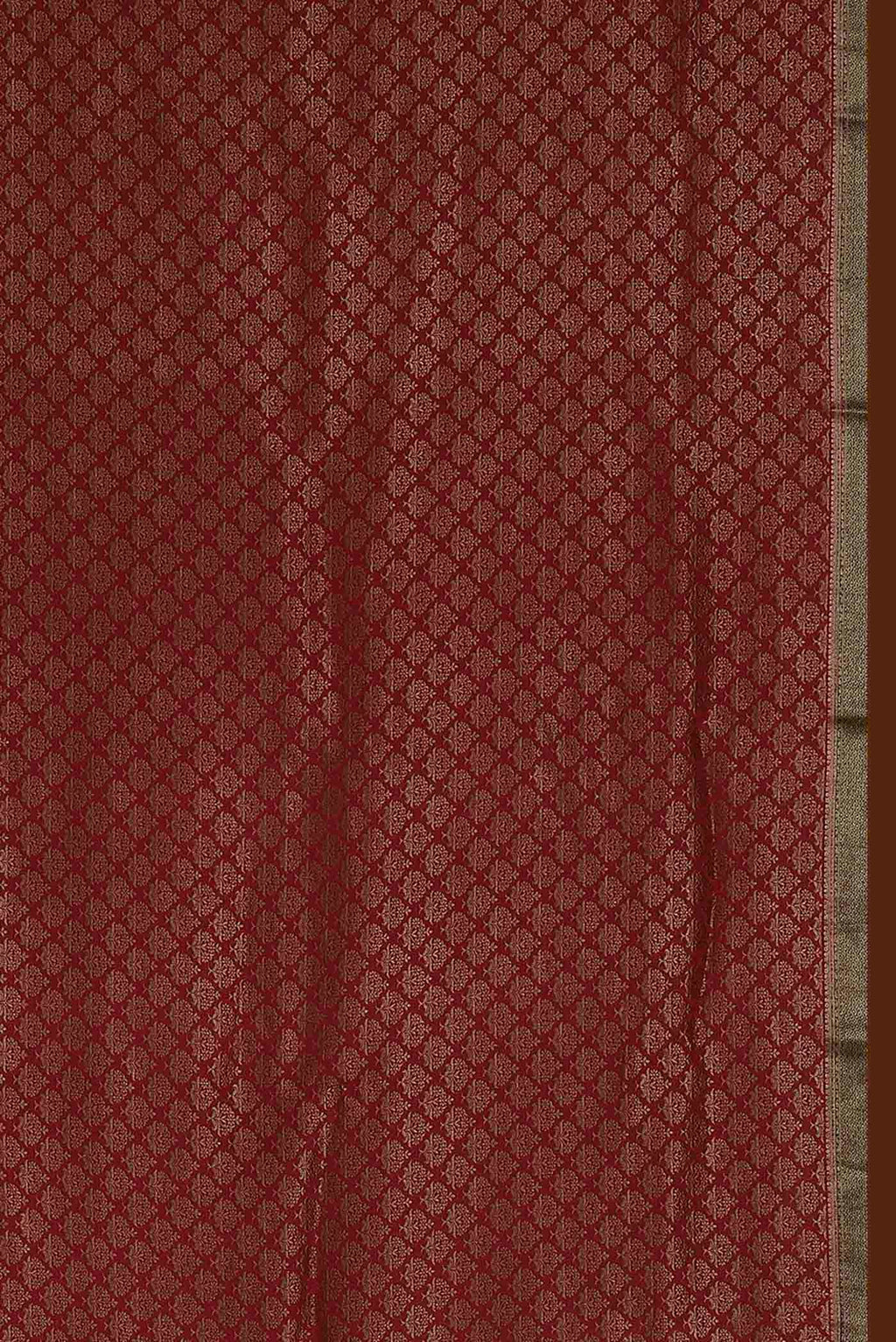 Red Mysore Crepe Saree