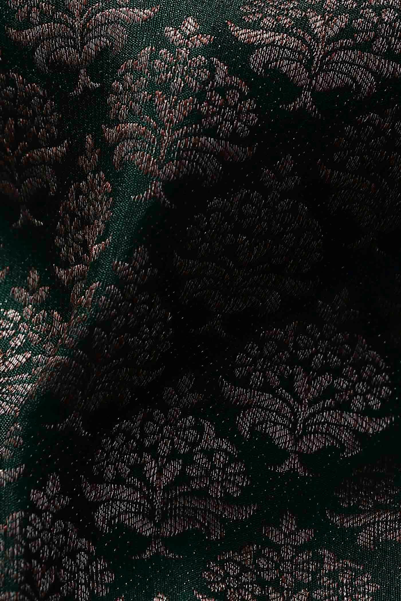 Bottle Green Mysore Crepe Saree
