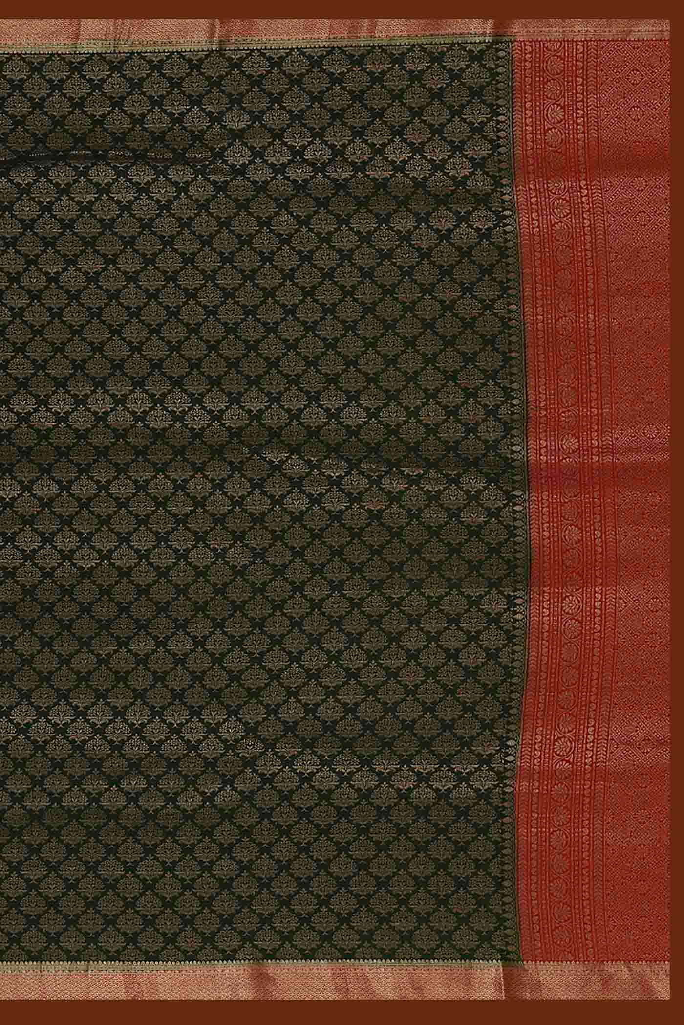 Bottle Green Mysore Crepe Saree