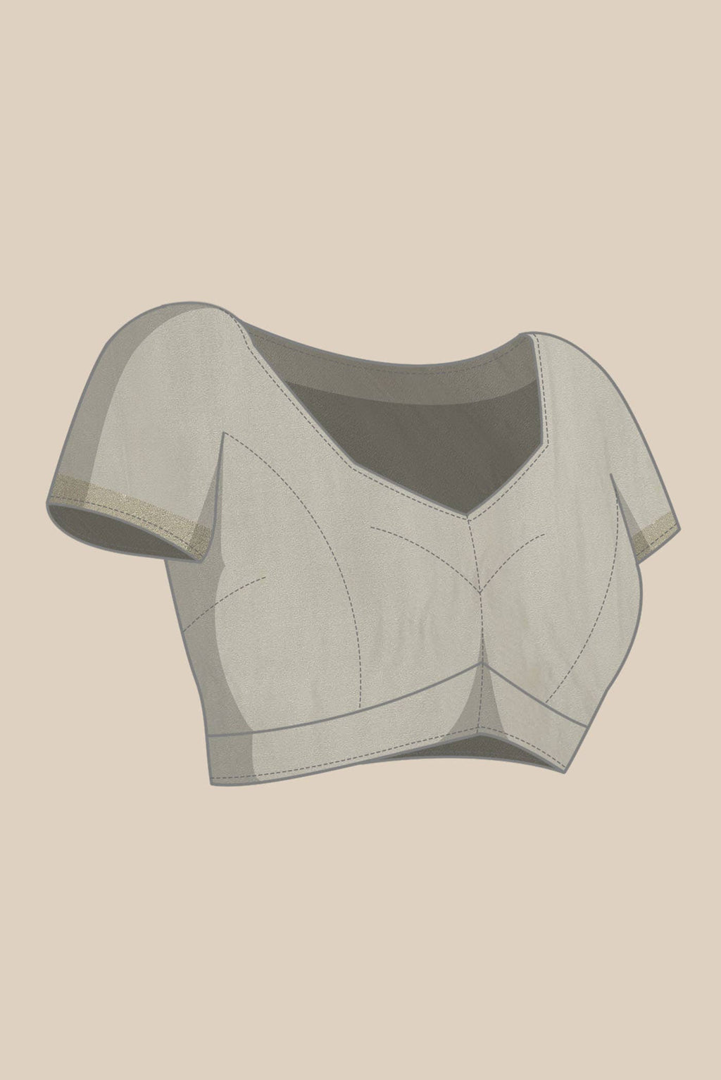 Grey Mysore Crepe Saree