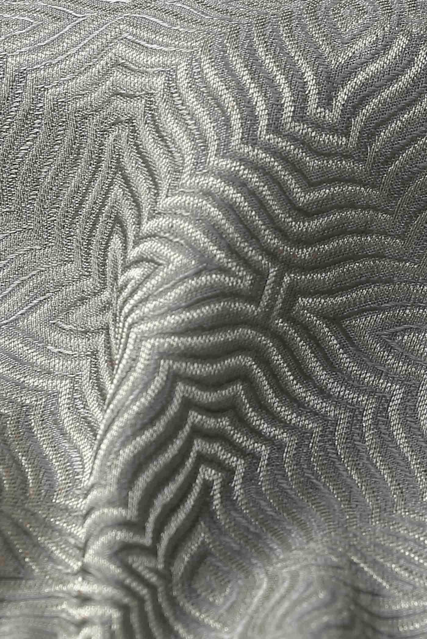 Grey Mysore Crepe Saree