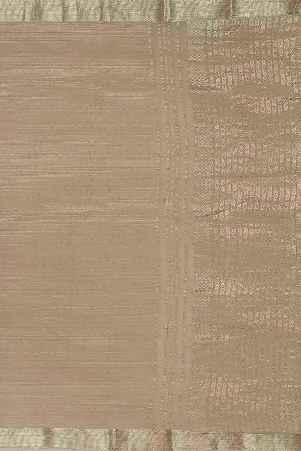 Beige Mysore Crepe Saree