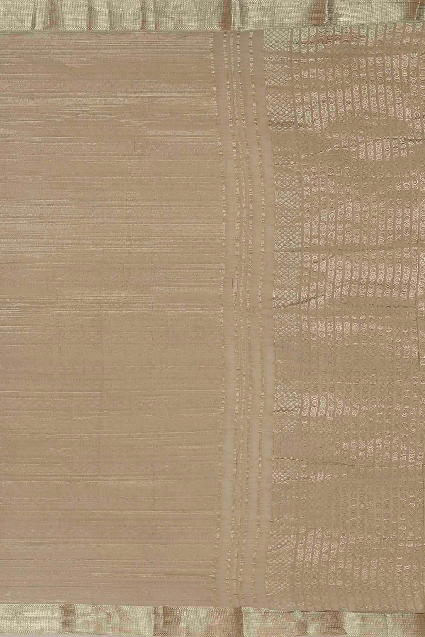 Beige Mysore Crepe Saree