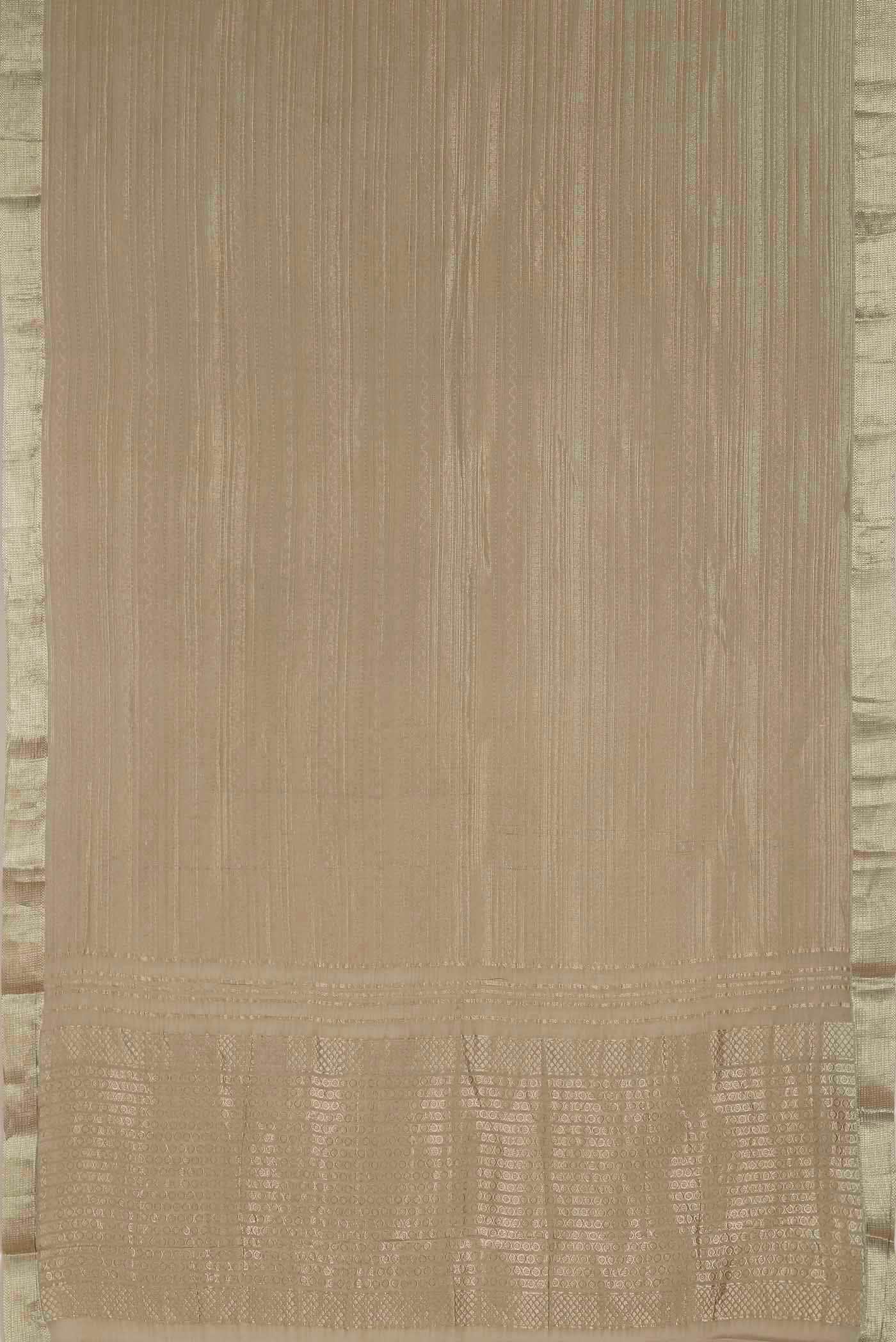 Beige Mysore Crepe Saree
