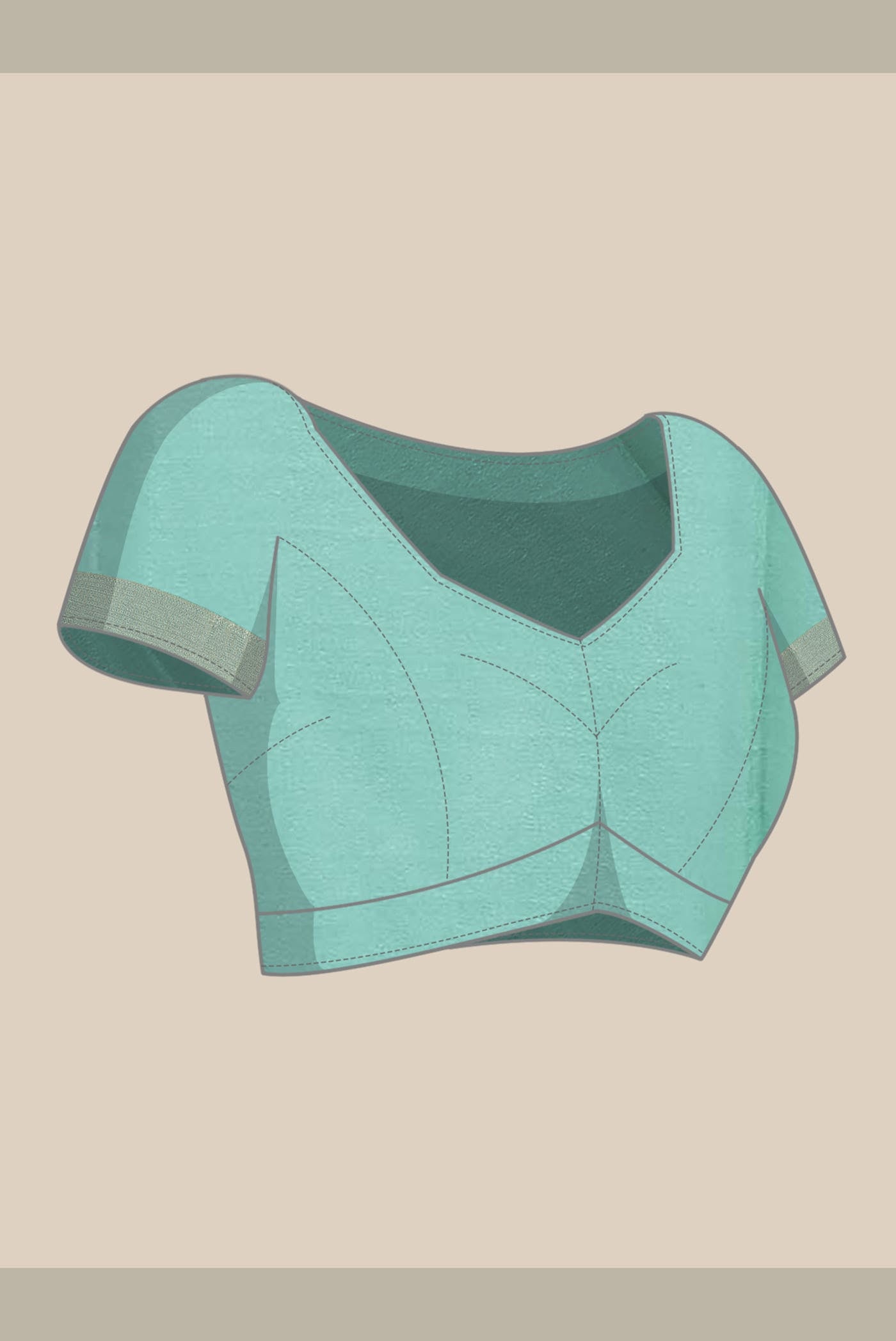 Sea Green Mysore Crepe Saree