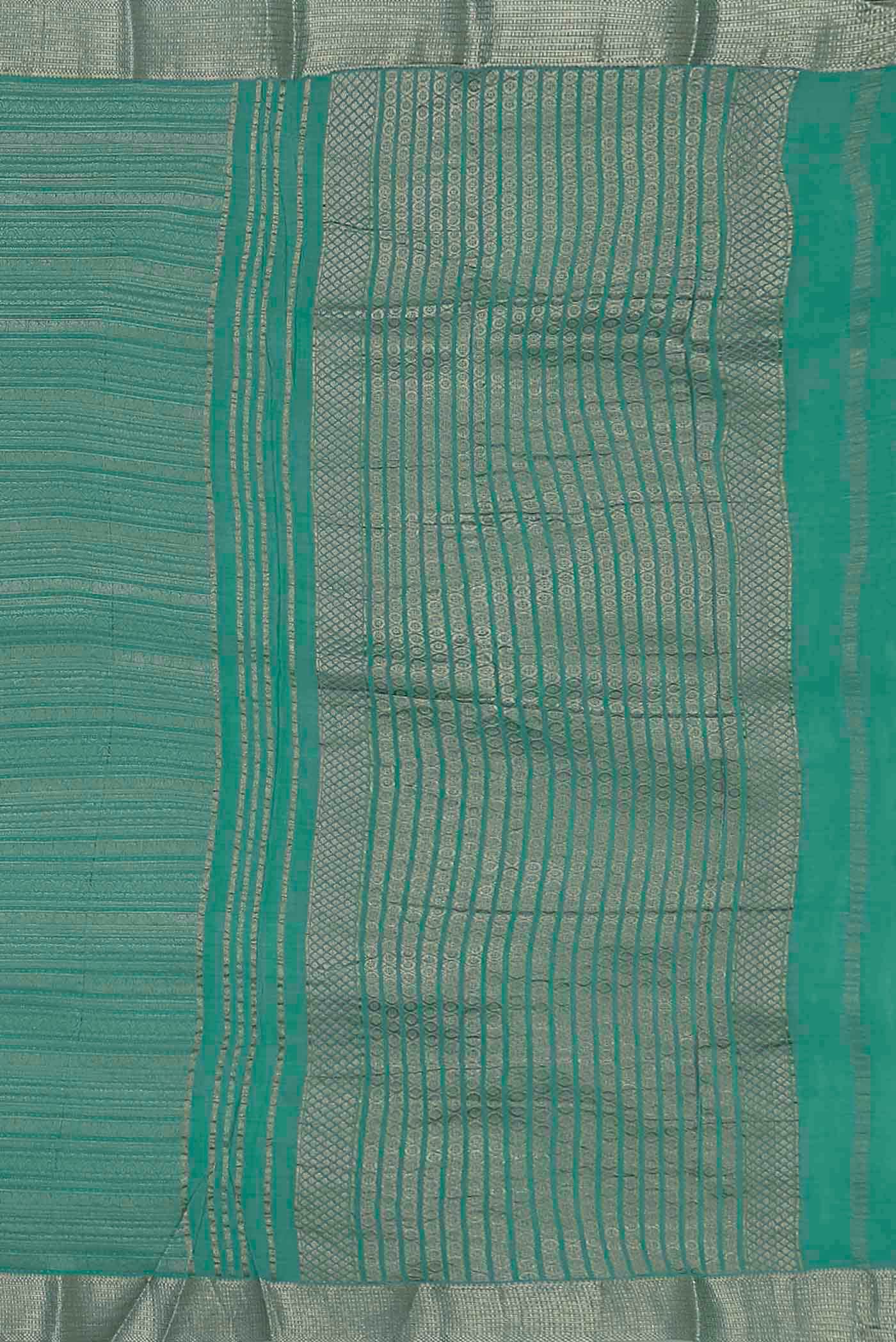 Sea Green Mysore Crepe Saree