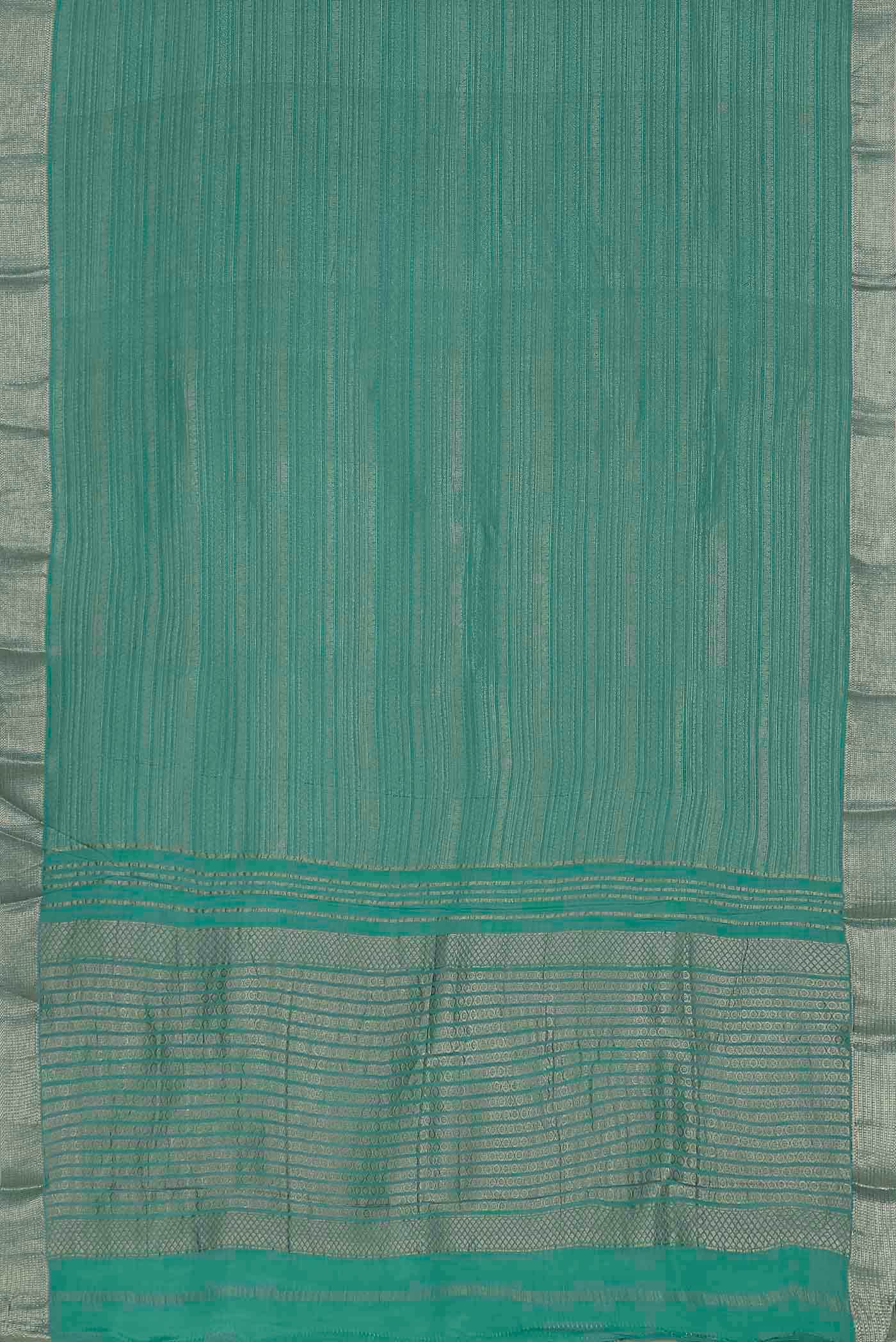 Sea Green Mysore Crepe Saree