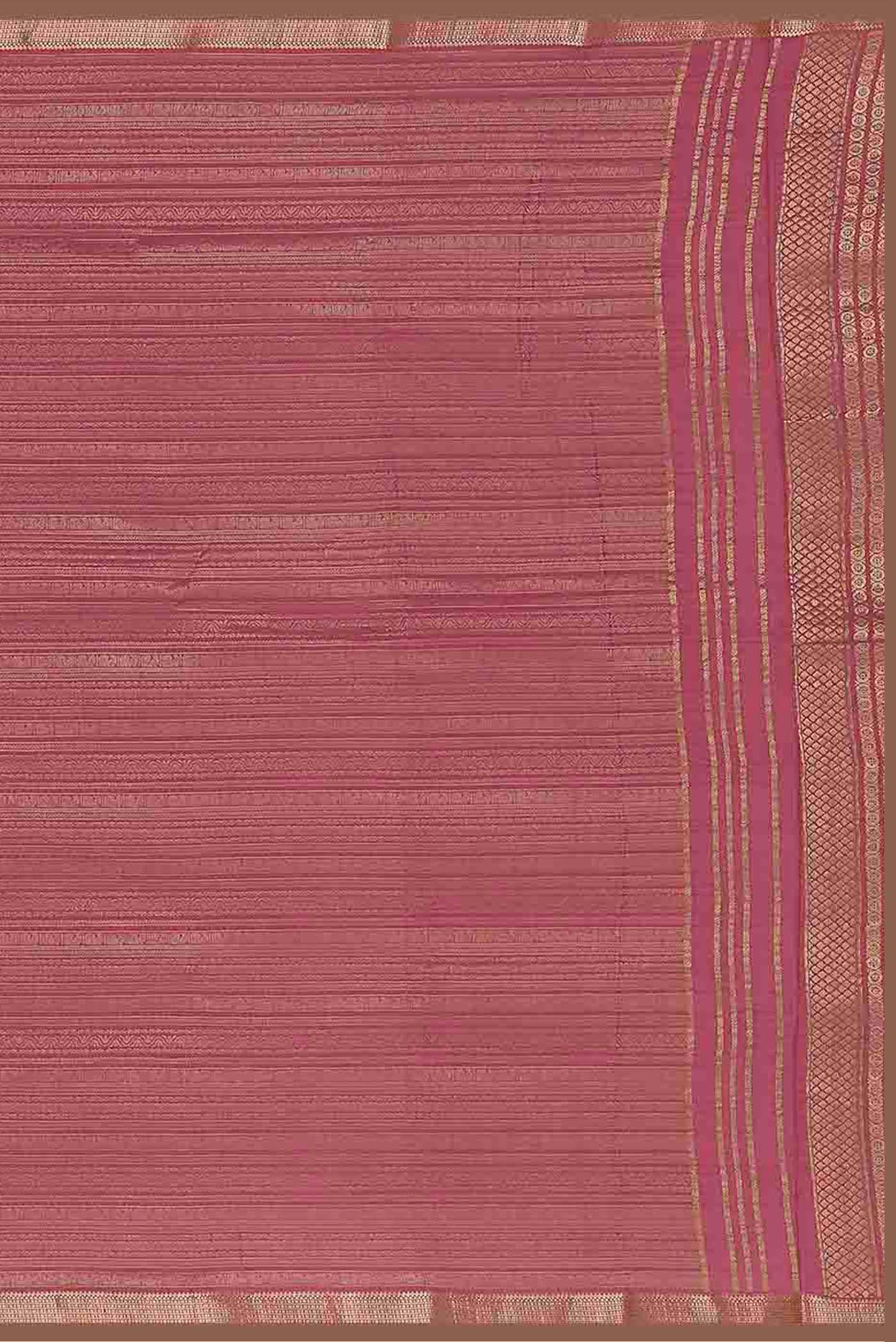 Pink Mysore Crepe Saree