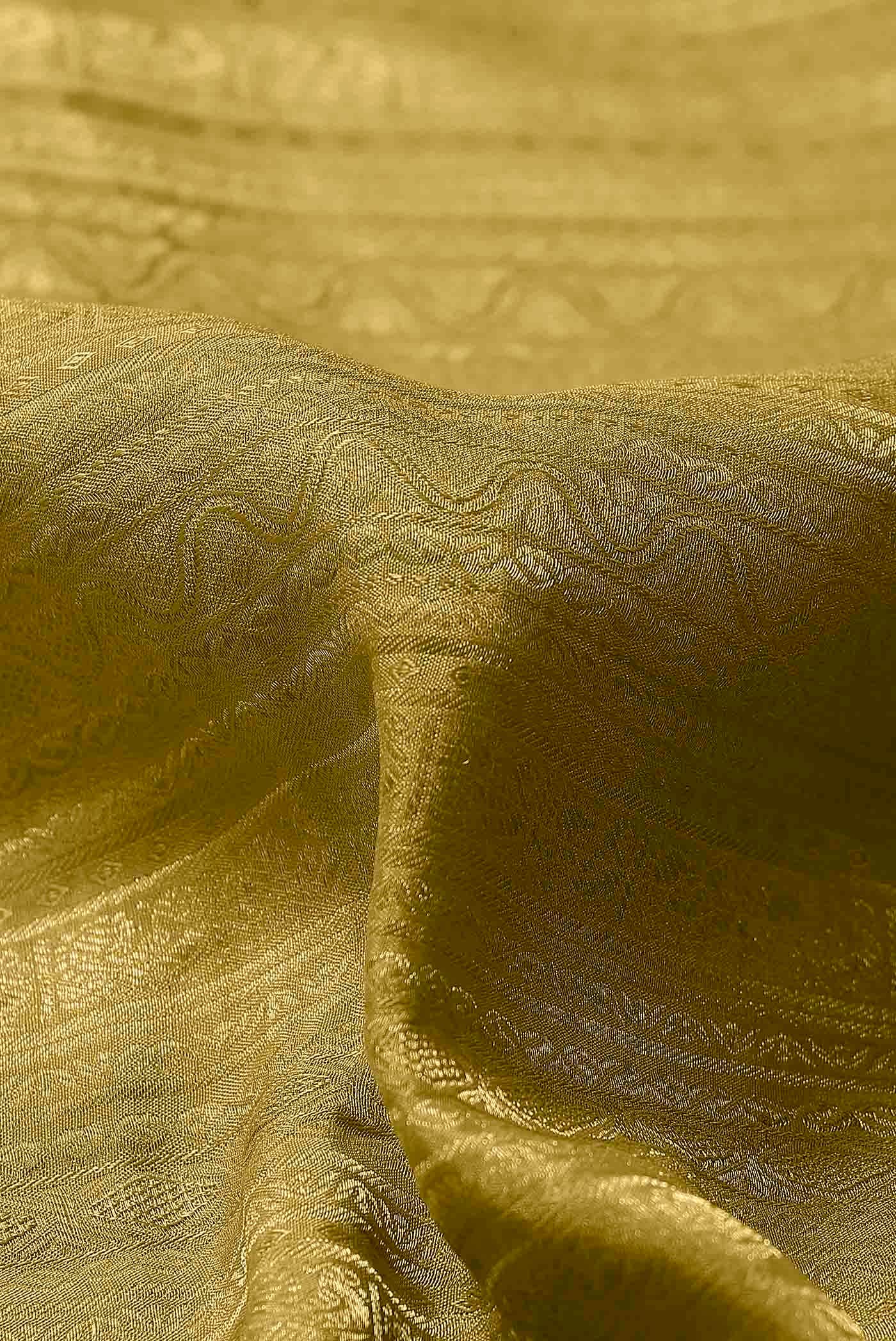 Beige Mysore Crepe Saree