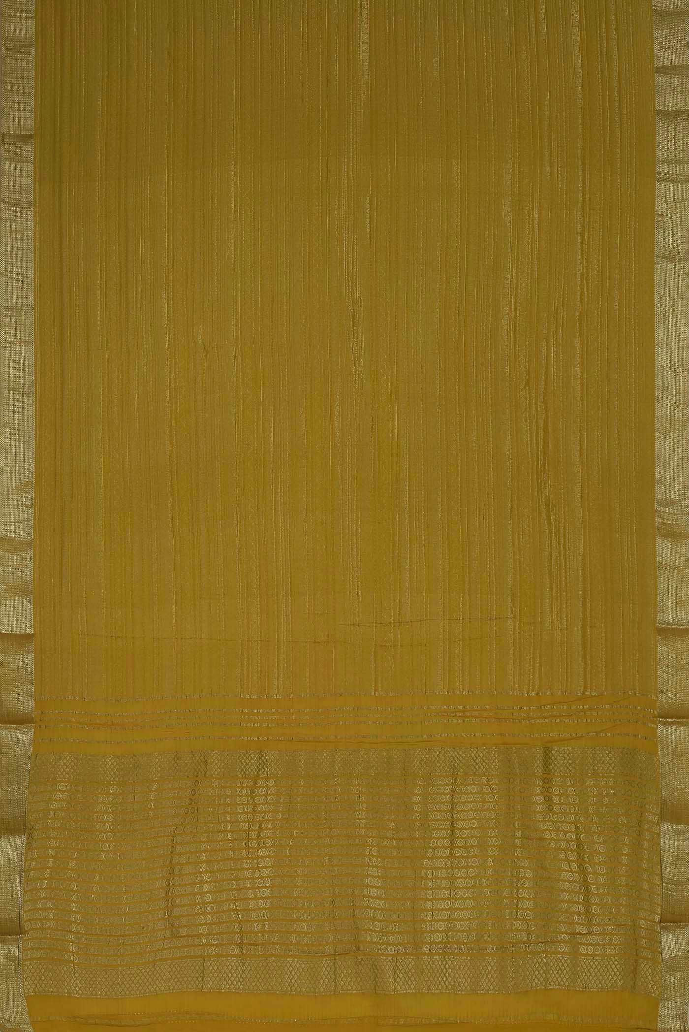 Beige Mysore Crepe Saree