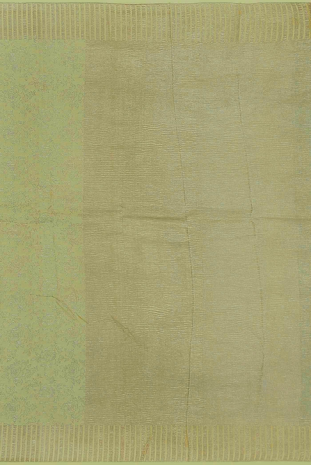 Green Mysore Crepe Saree