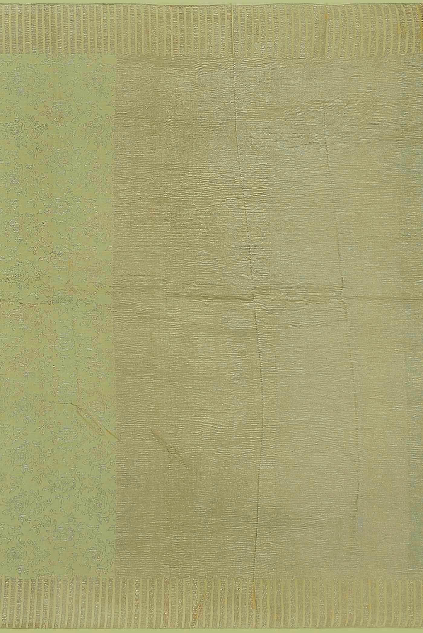 Green Mysore Crepe Saree