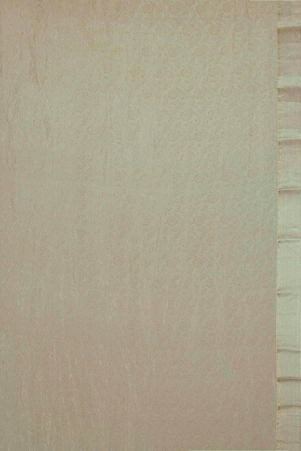 Cream Mysore Crepe Saree