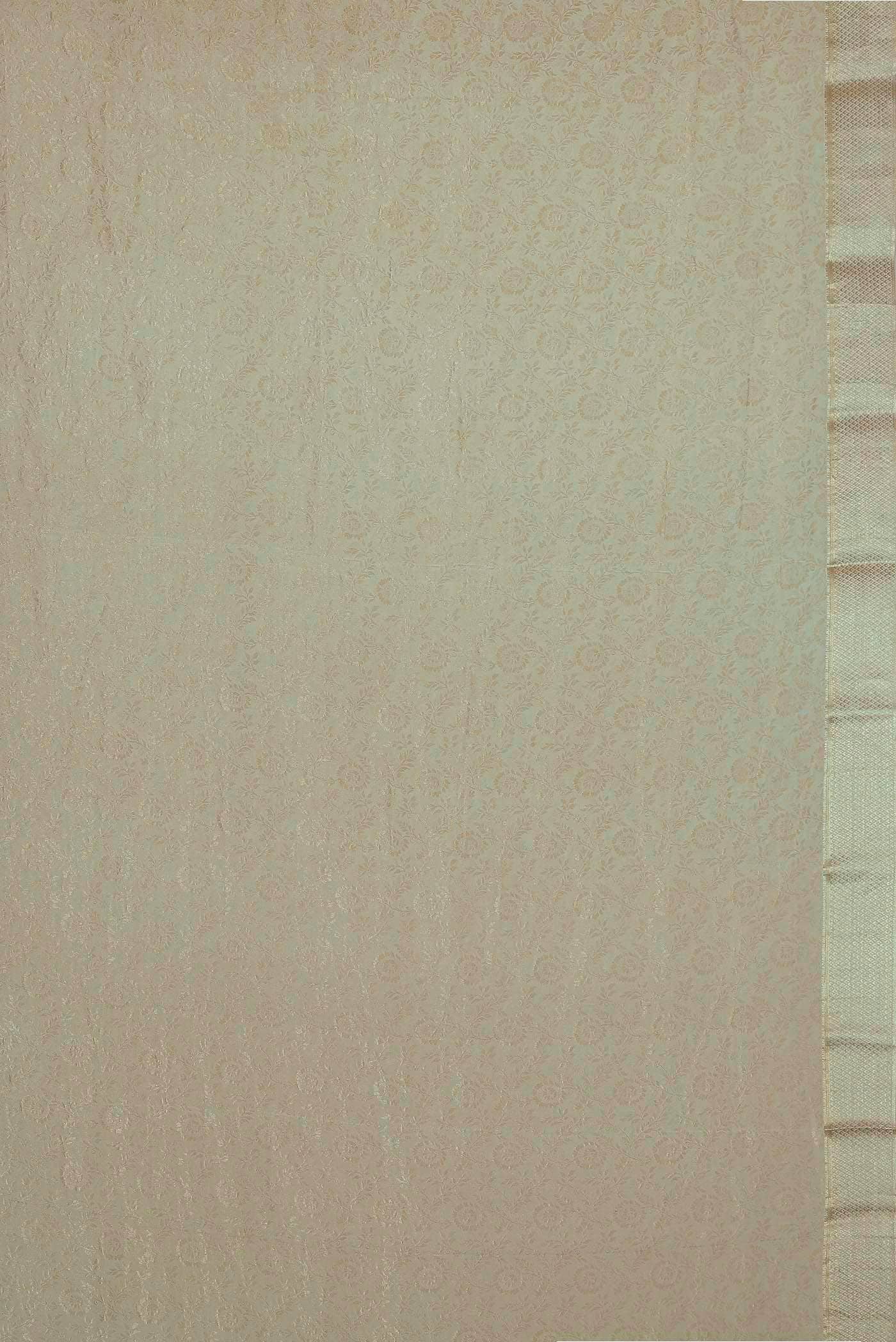 Cream Mysore Crepe Saree