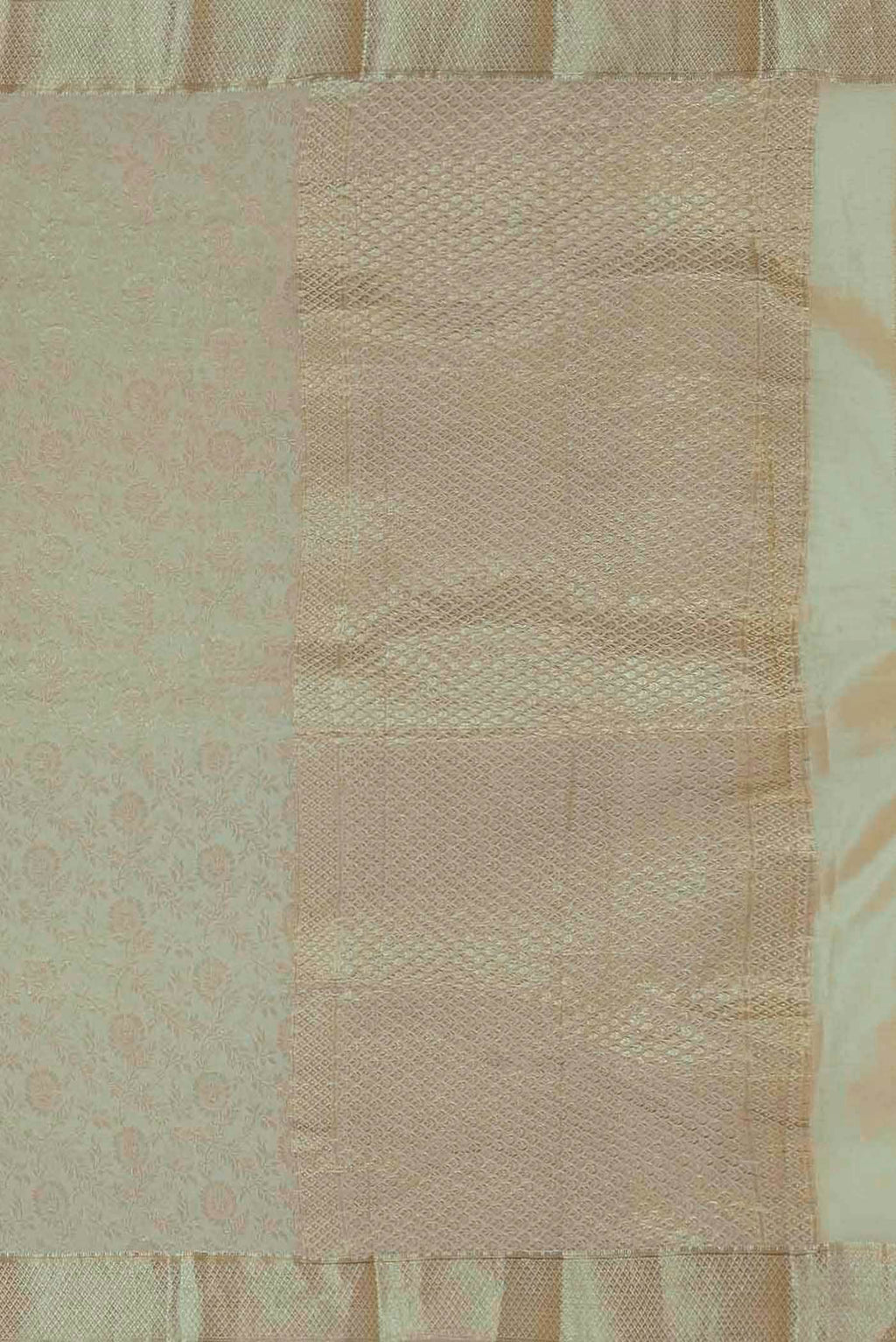 Cream Mysore Crepe Saree