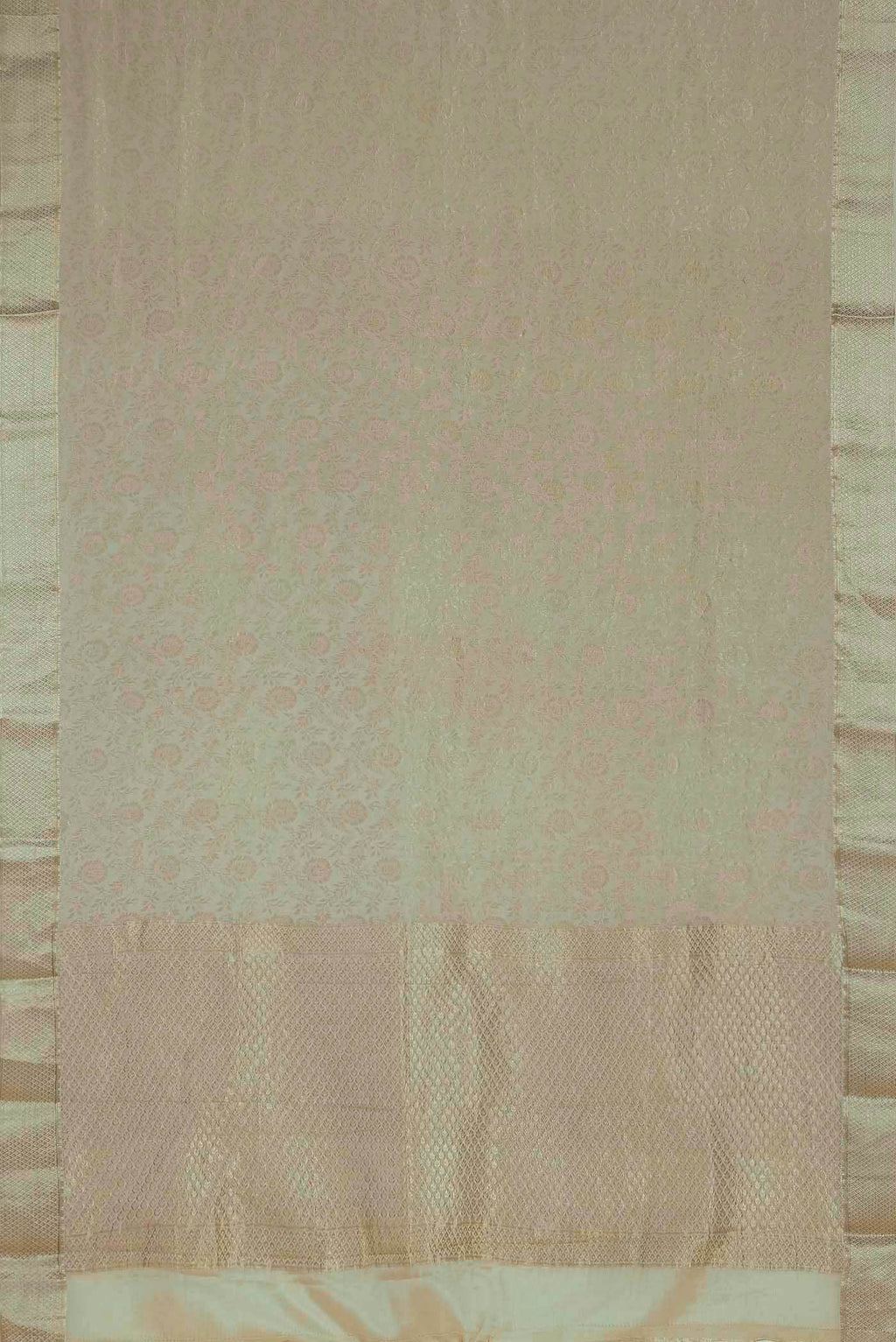 Cream Mysore Crepe Saree