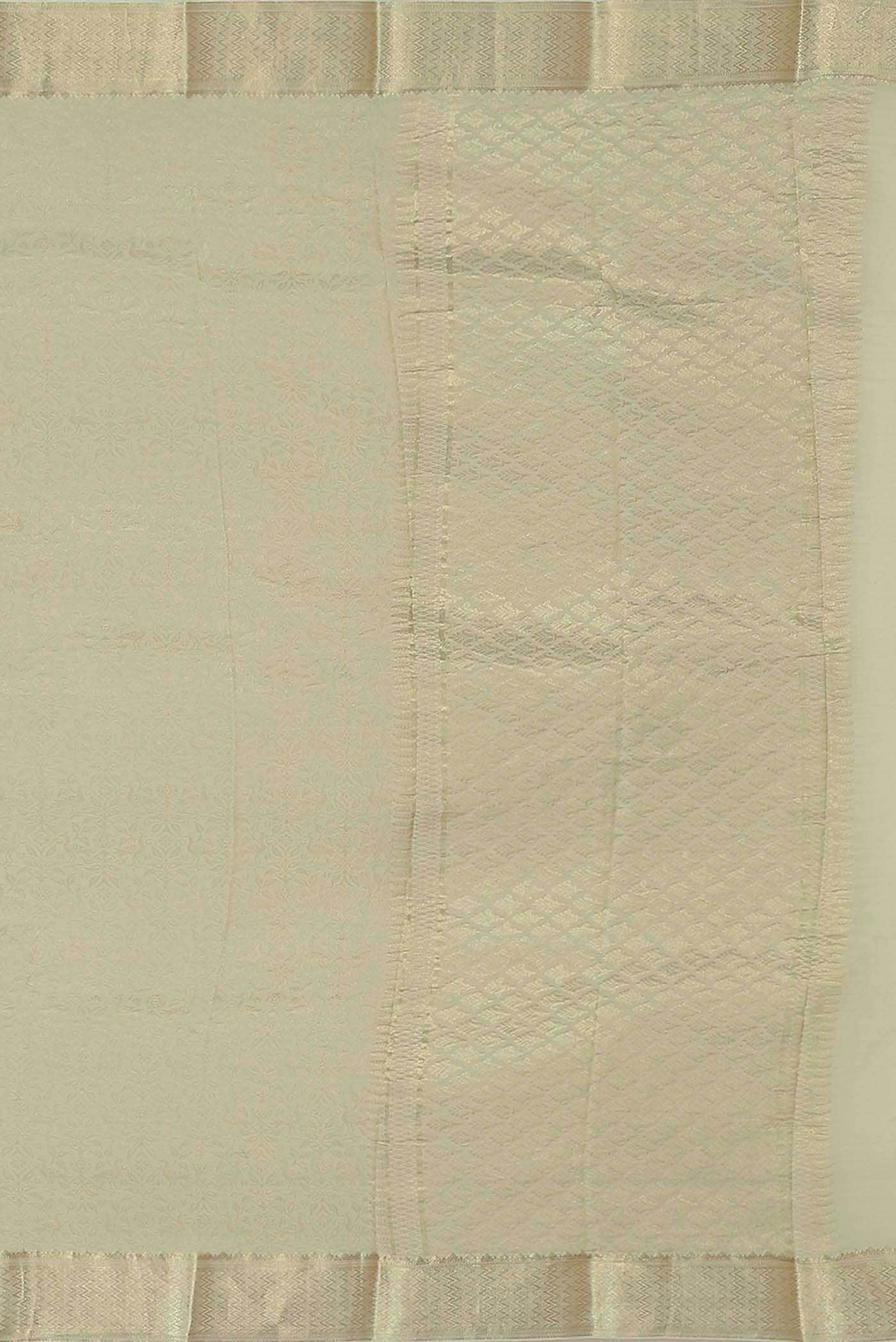 Cream Mysore Crepe Saree