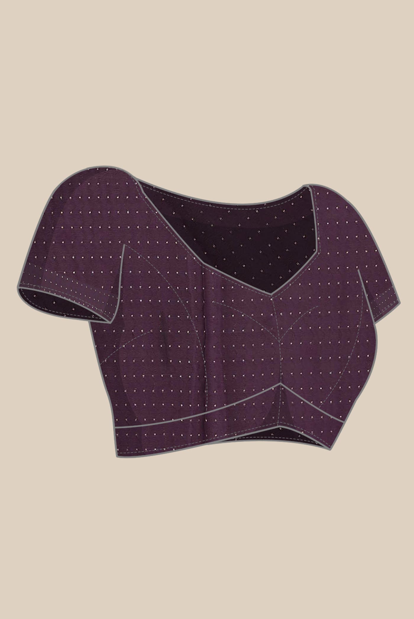 Purple Mysore Crepe Saree