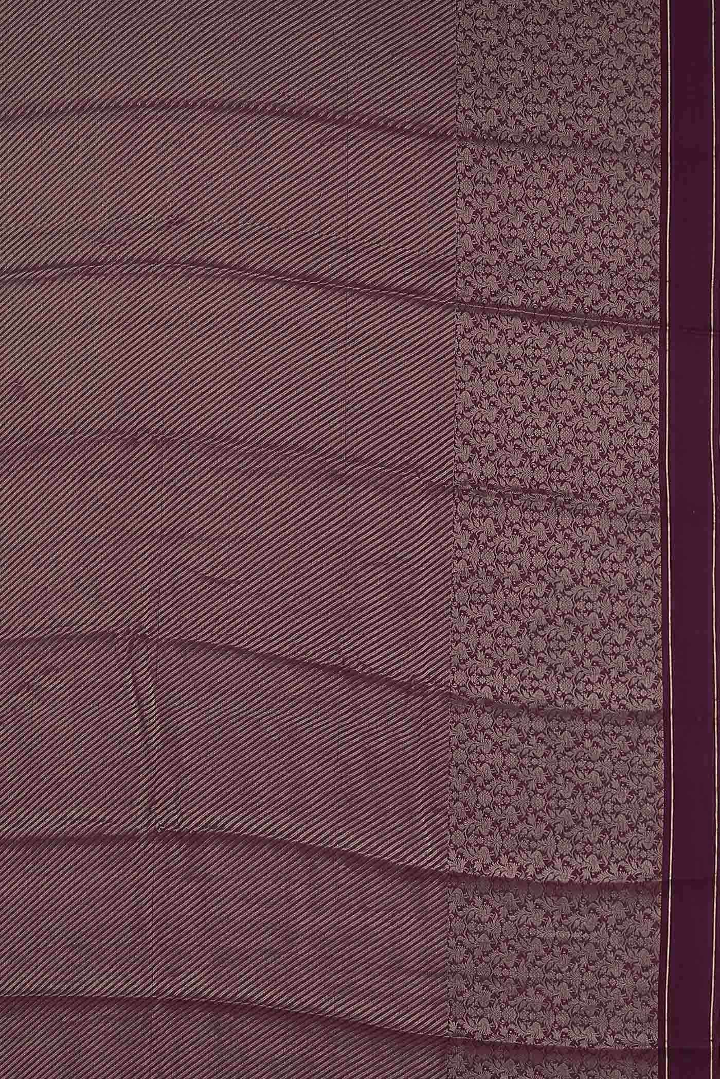 Purple Mysore Crepe Saree