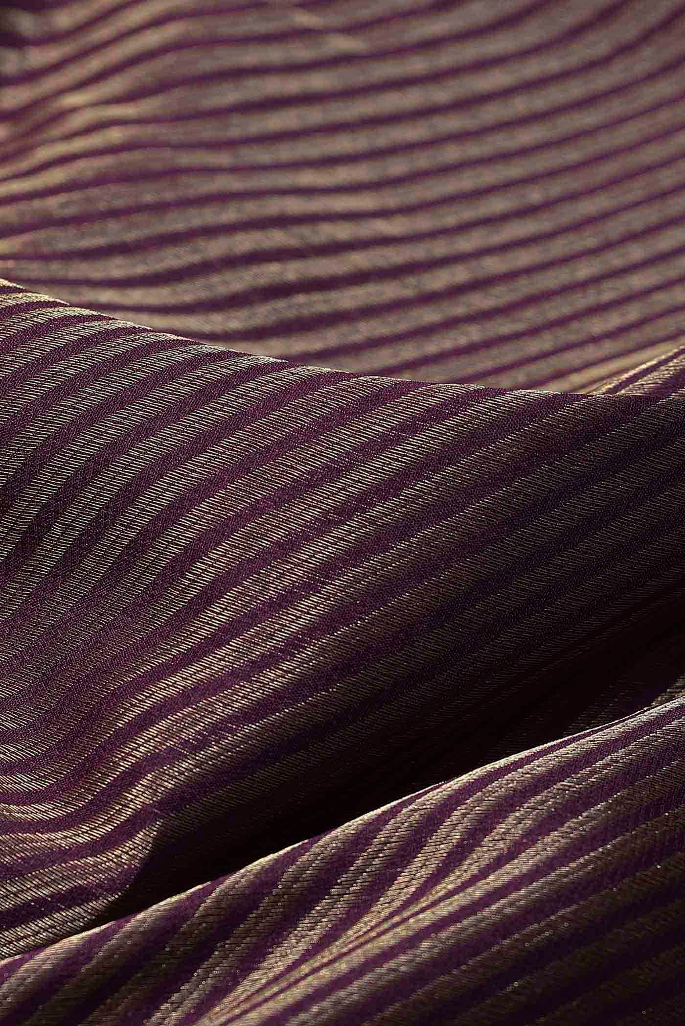 Purple Mysore Crepe Saree