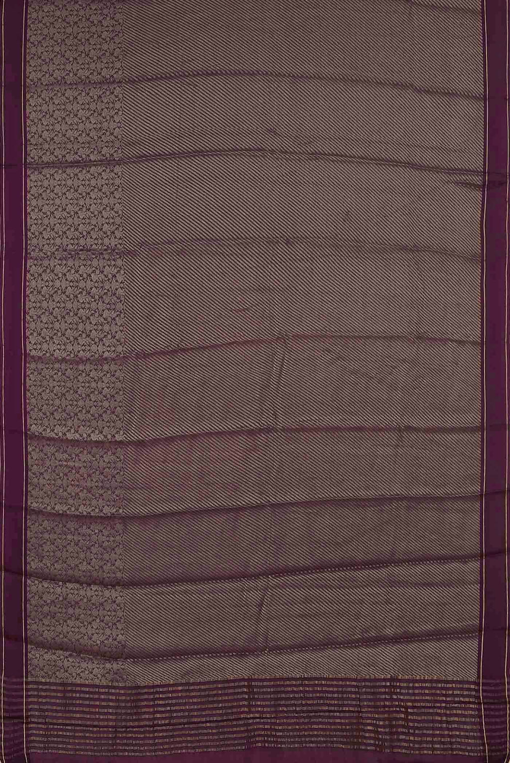 Purple Mysore Crepe Saree