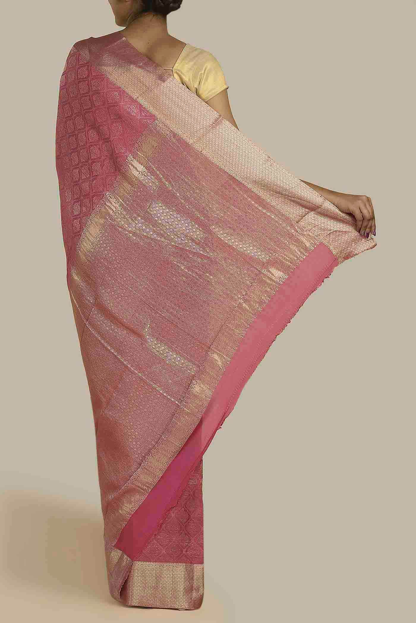 Coral Mysore Crepe Saree