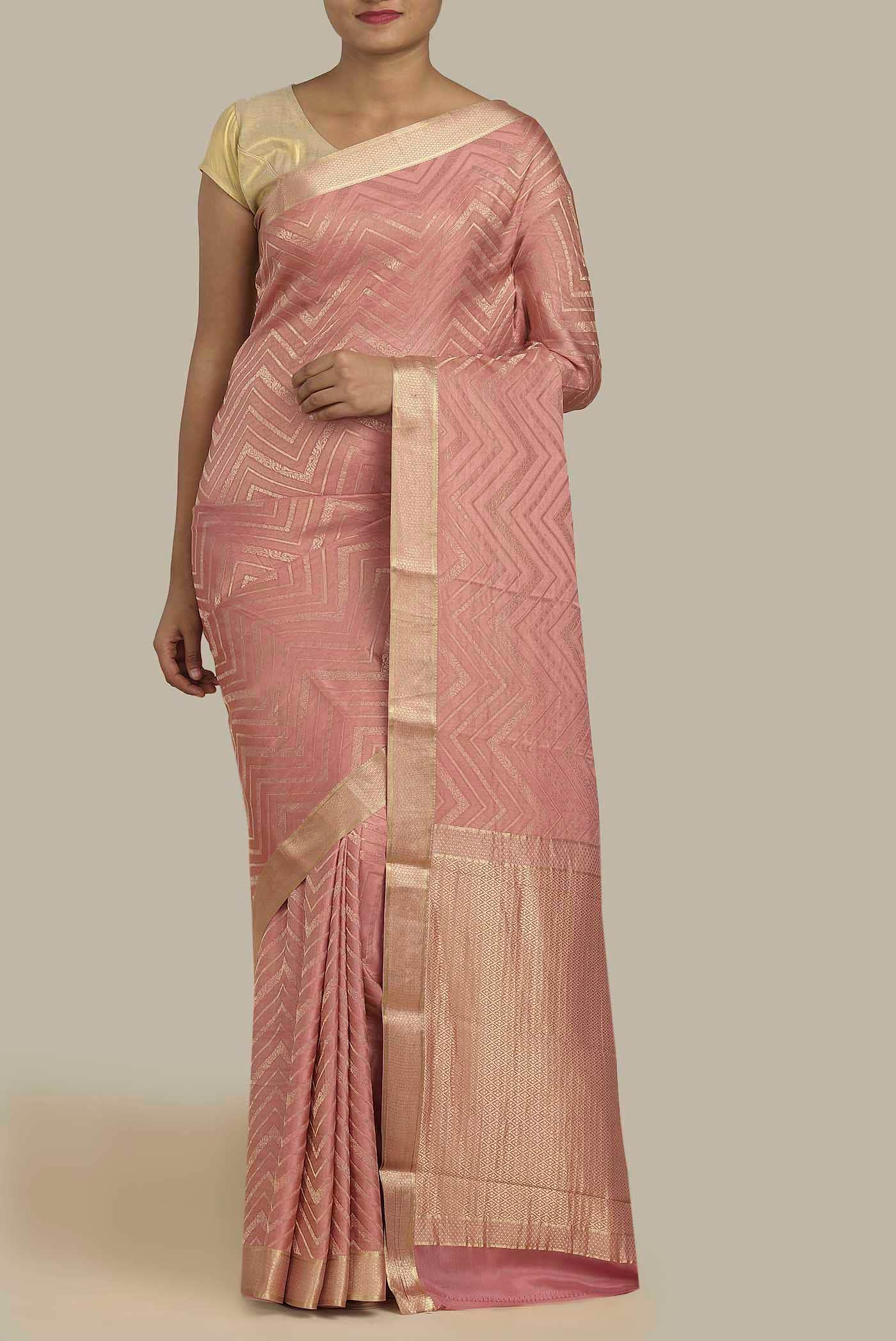 Coral Mysore Crepe Saree