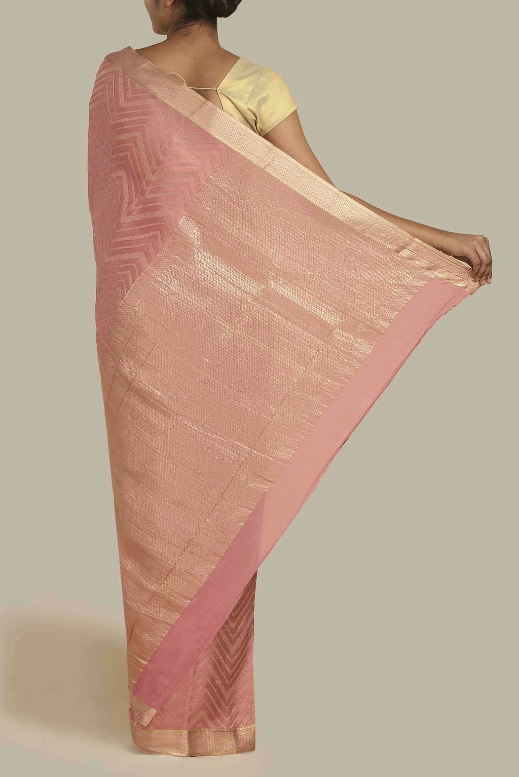 Coral Mysore Crepe Saree